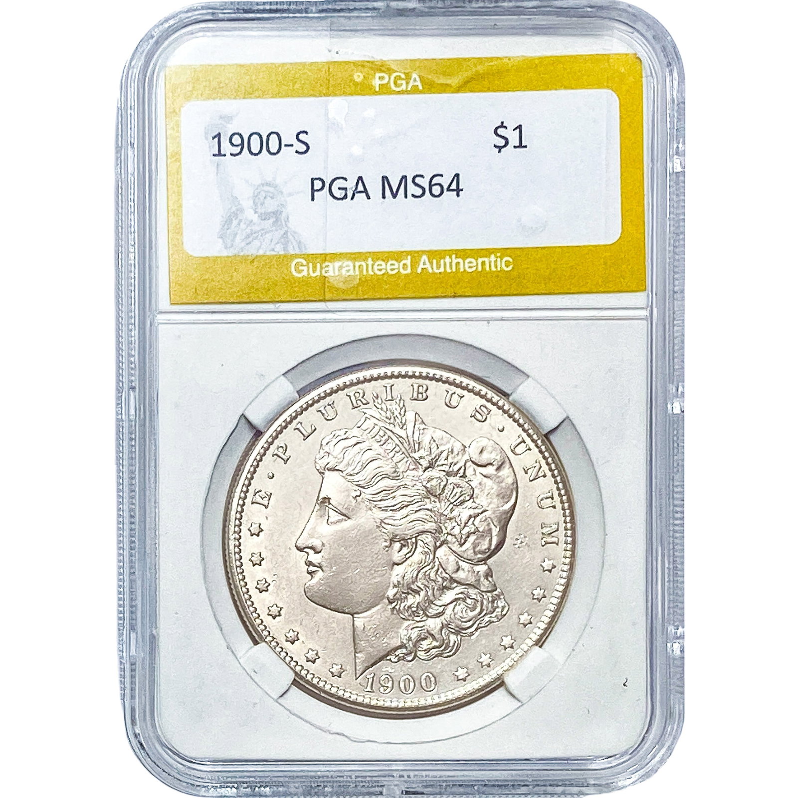 1900-S Morgan Silver Dollar PGA MS64: 1900-S Morgan Silver Dollar PGA MS64