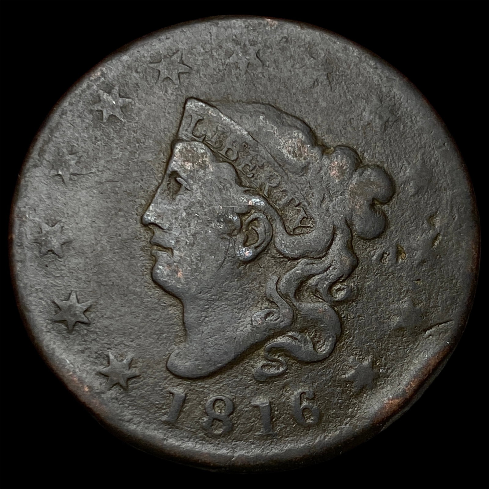 1816 Coronet Head Large Cent LIGHTLY CIRCULATED (1 of 2)