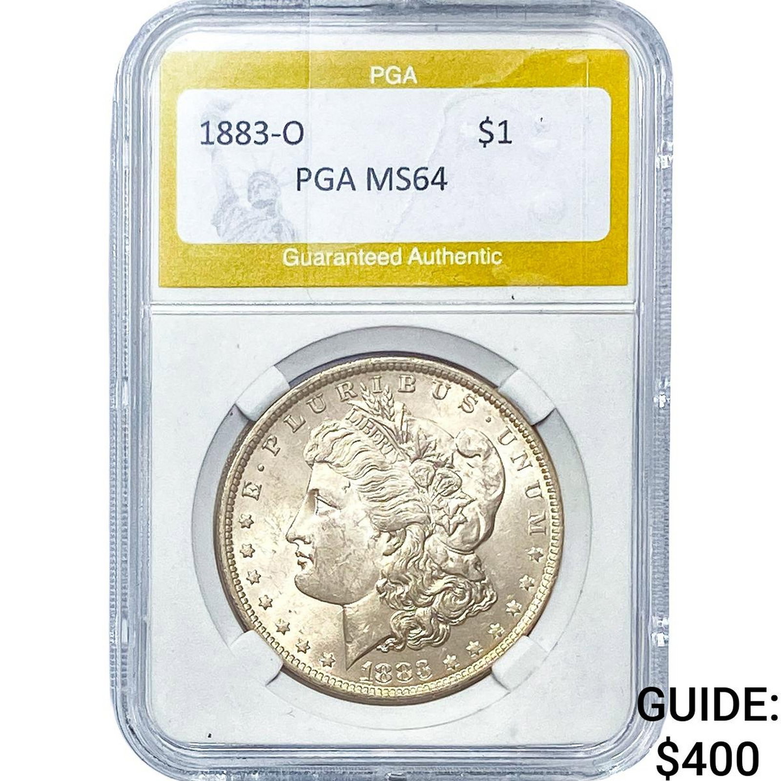 1883-O Morgan Silver Dollar PGA MS64: 1883-O Morgan Silver Dollar PGA MS64
