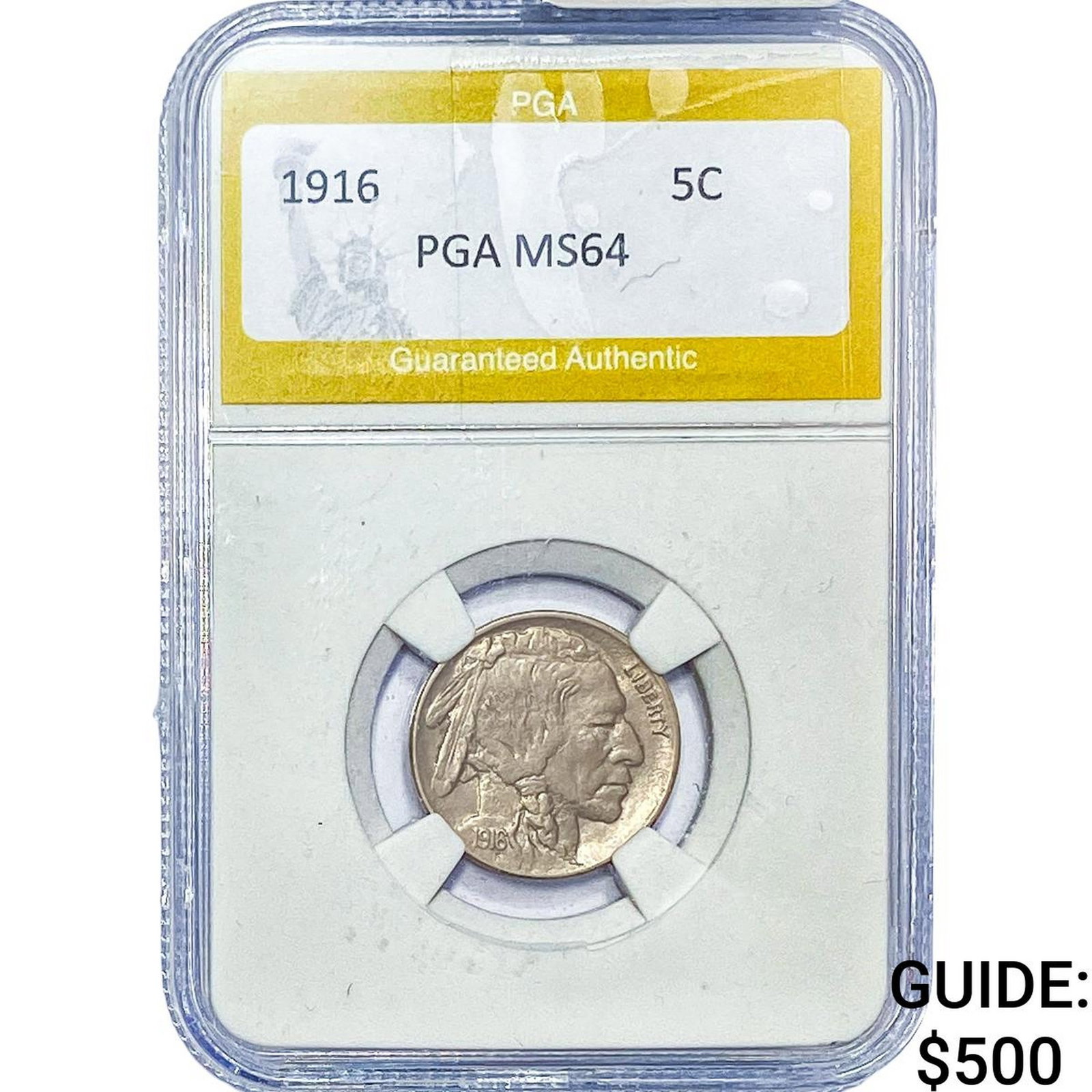 1916 Buffalo Nickel PGA MS64: 1916 Buffalo Nickel PGA MS64