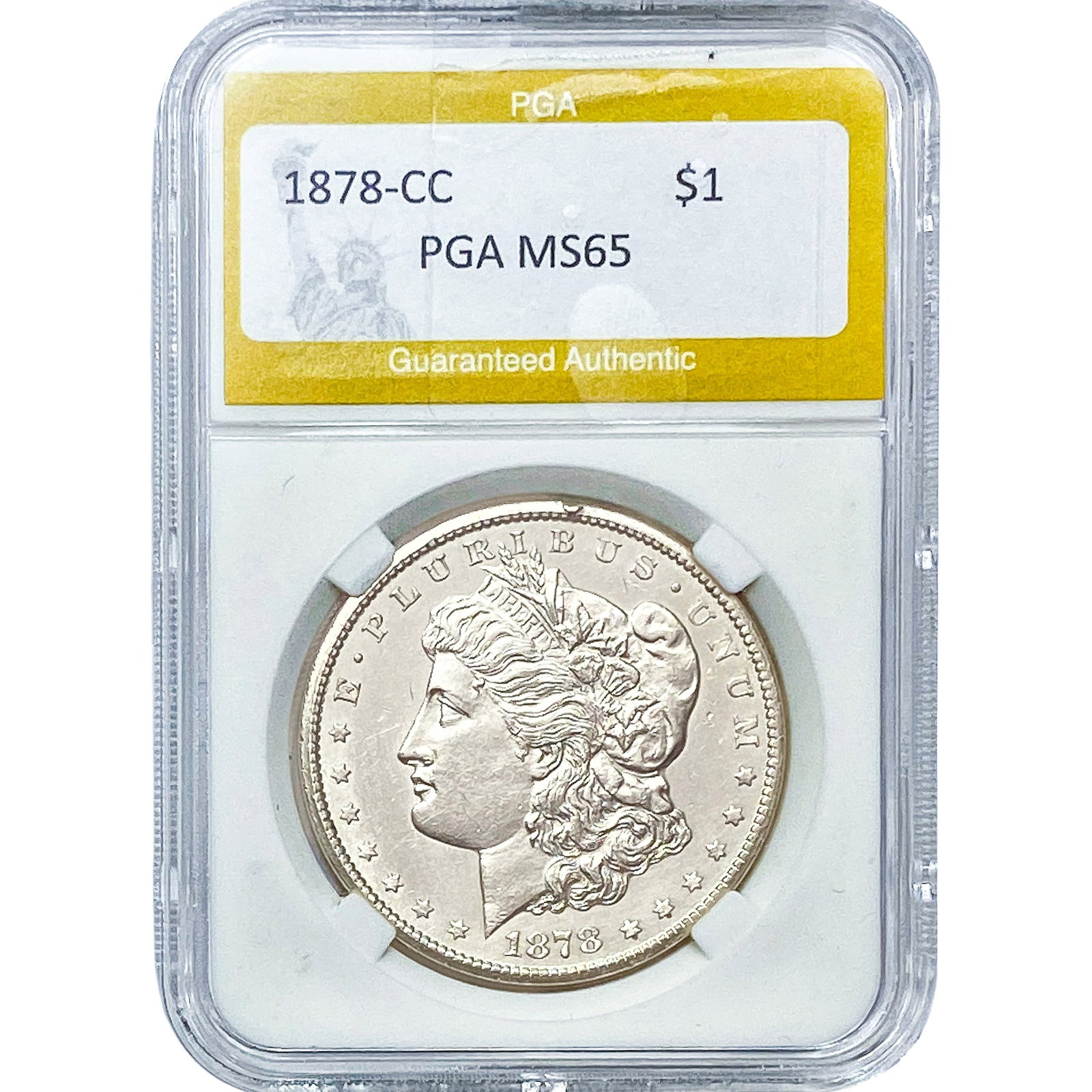 1878-CC Morgan Silver Dollar PGA MS65: 1878-CC Morgan Silver Dollar PGA MS65