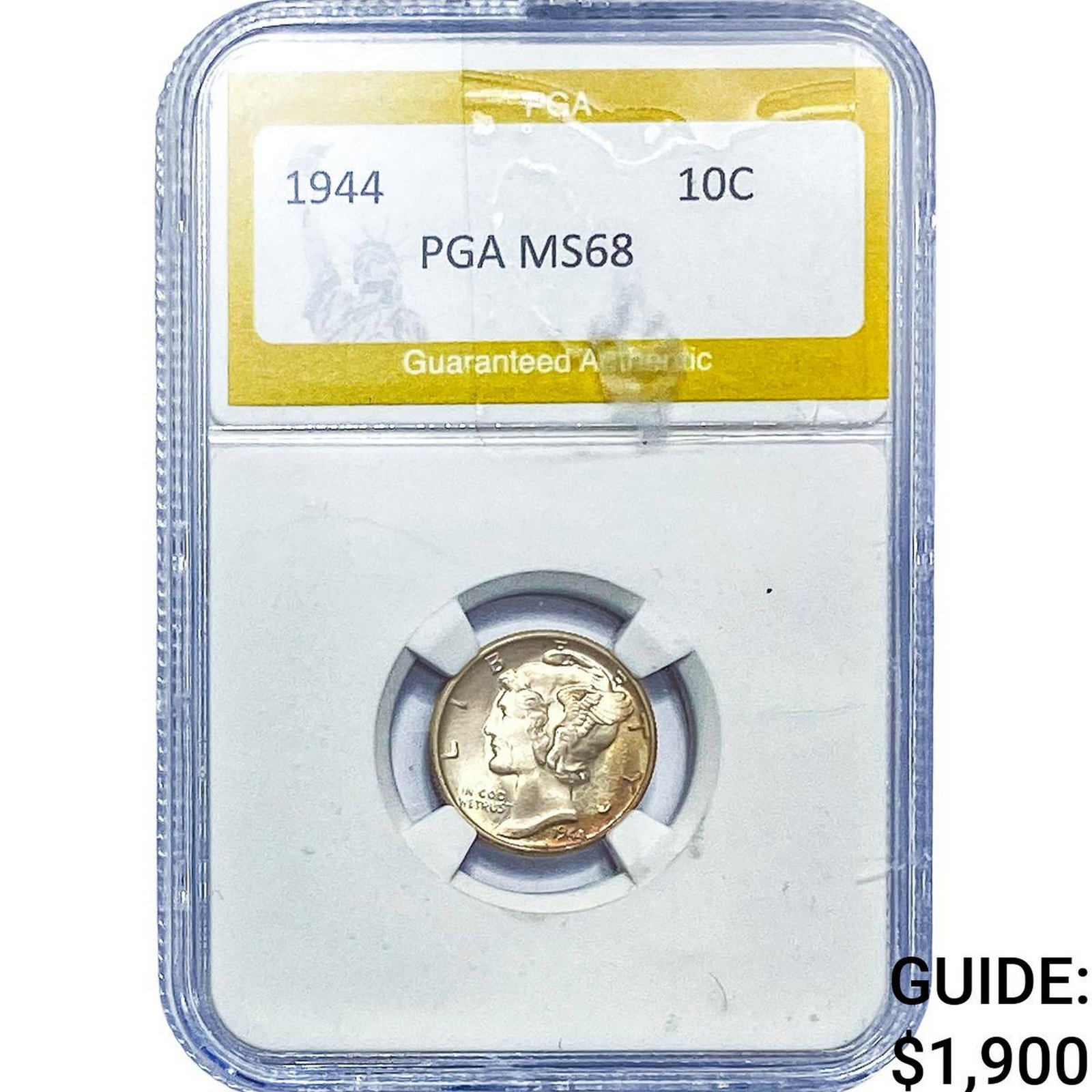 1944 Mercury Silver Dime PGA MS68: 1944 Mercury Silver Dime PGA MS68