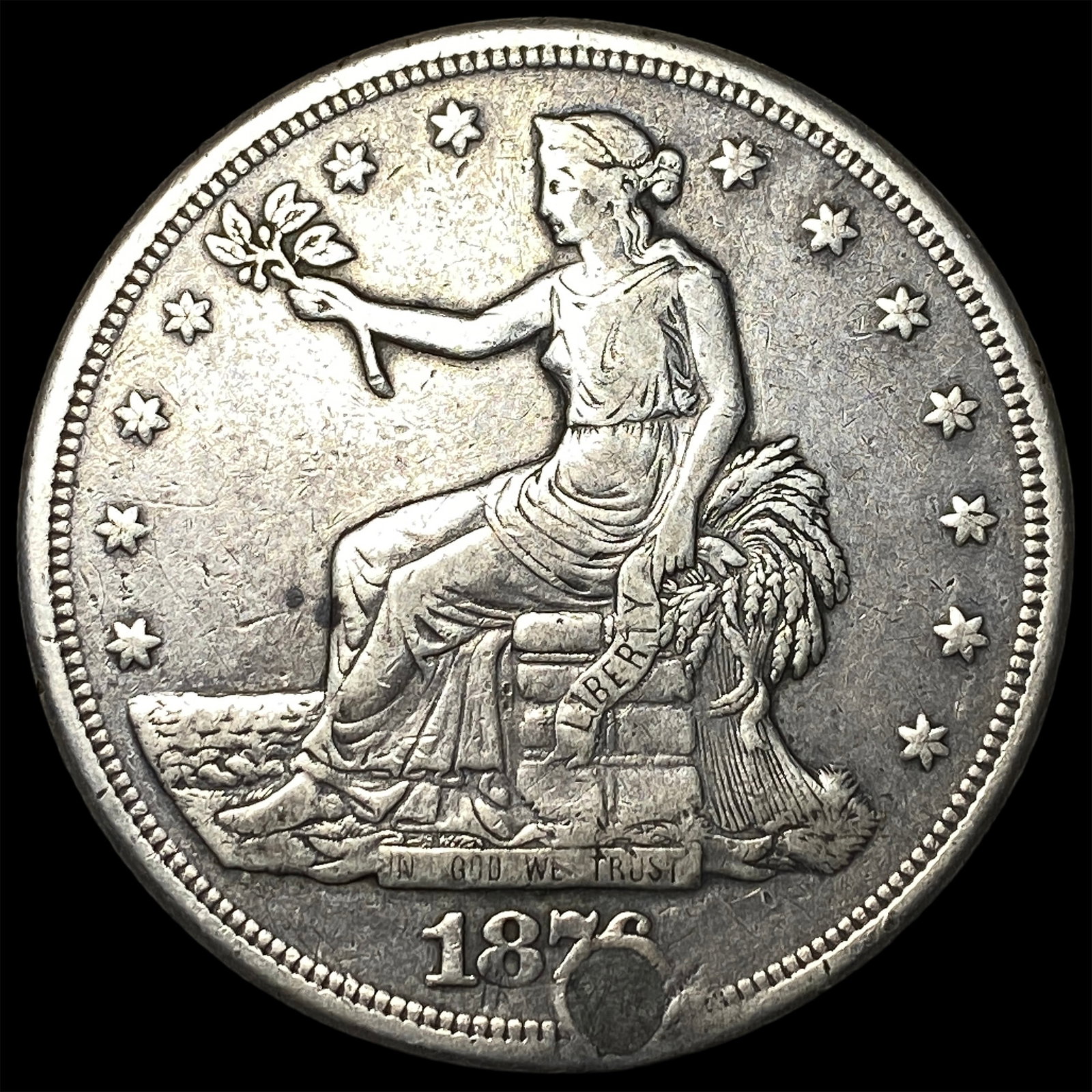 1876-S Silver Trade Dollar NICELY CIRCULATED: 1876-S Silver Trade Dollar NICELY CIRCULATED