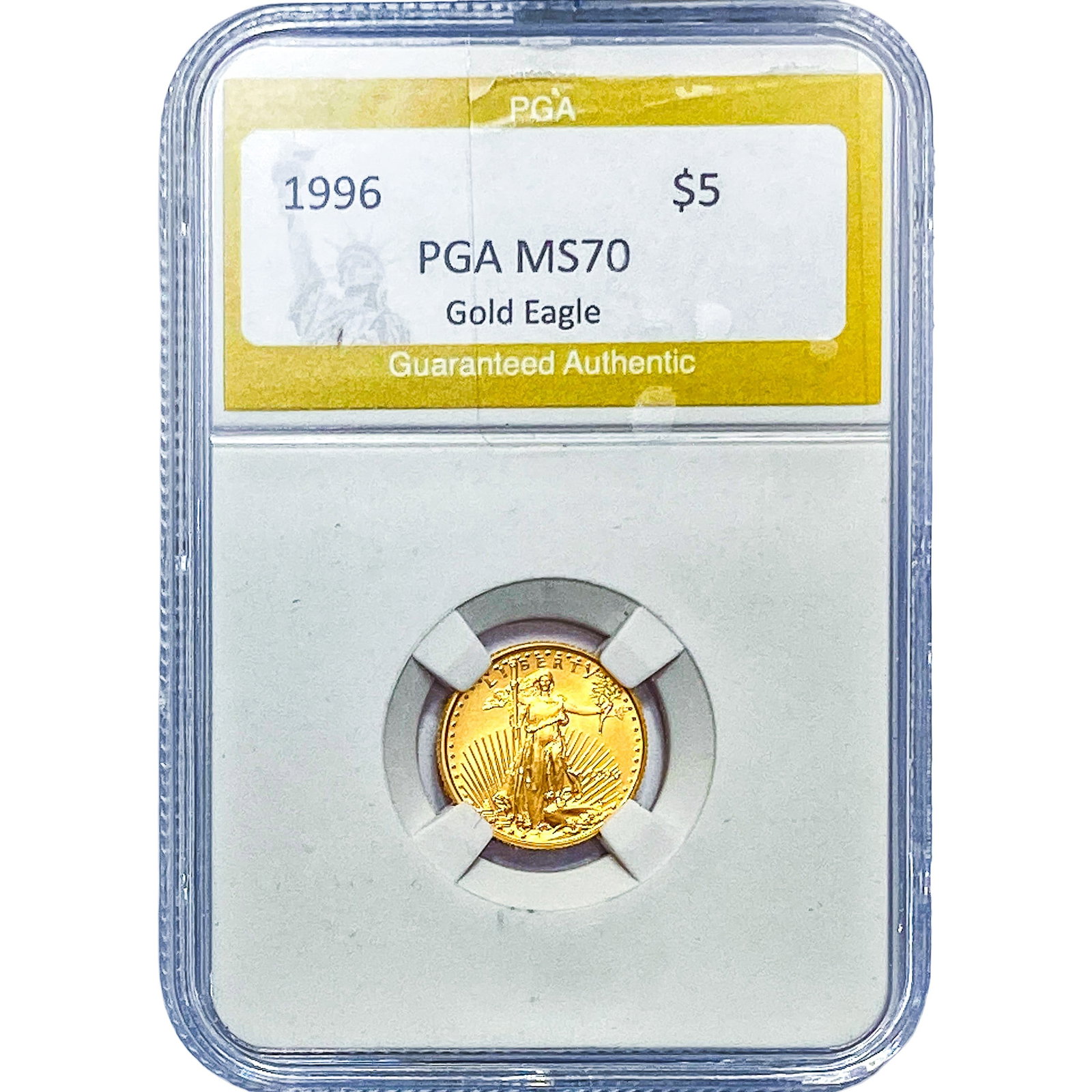 1996 $5 Gold American Eagle 1/10 oz PGA MS70: 1996 $5 Gold American Eagle 1/10 oz PGA MS70