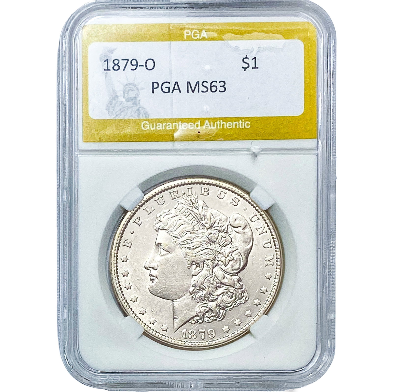 1879-O Morgan Silver Dollar PGA MS63: 1879-O Morgan Silver Dollar PGA MS63