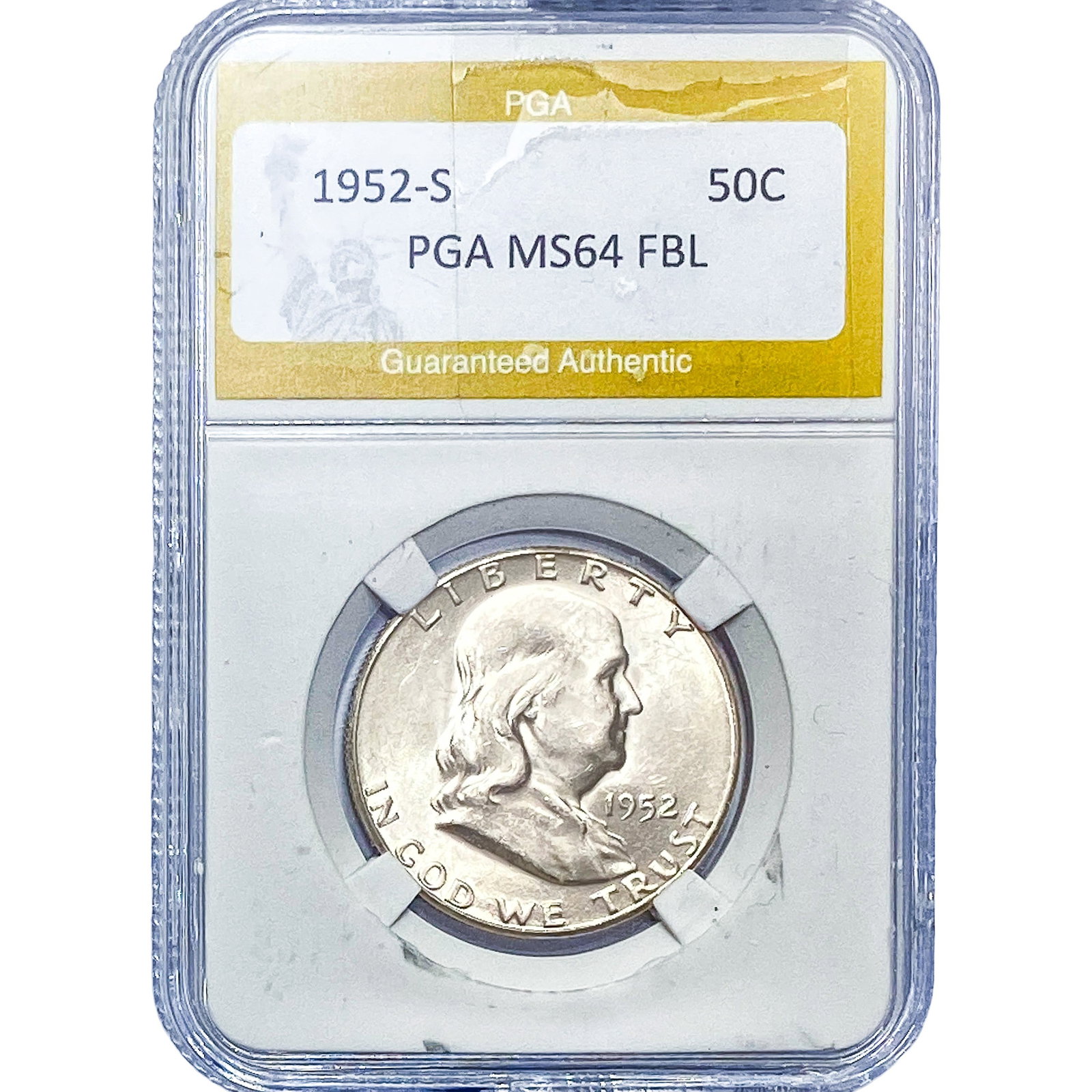 1952-S Franklin Half Dollar PGA MS64FBL (1 of 2)