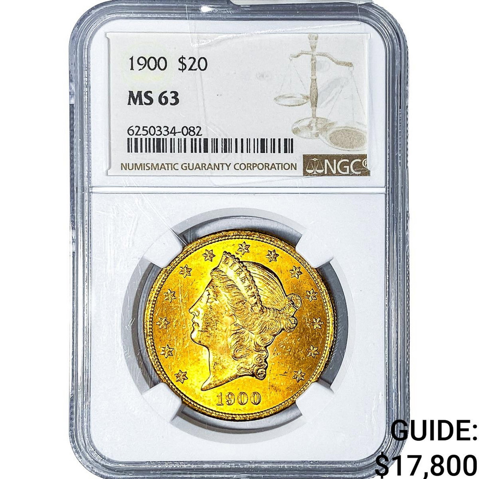 1900 $20 Gold Double Eagle NGC MS63: 1900 $20 Gold Double Eagle NGC MS63