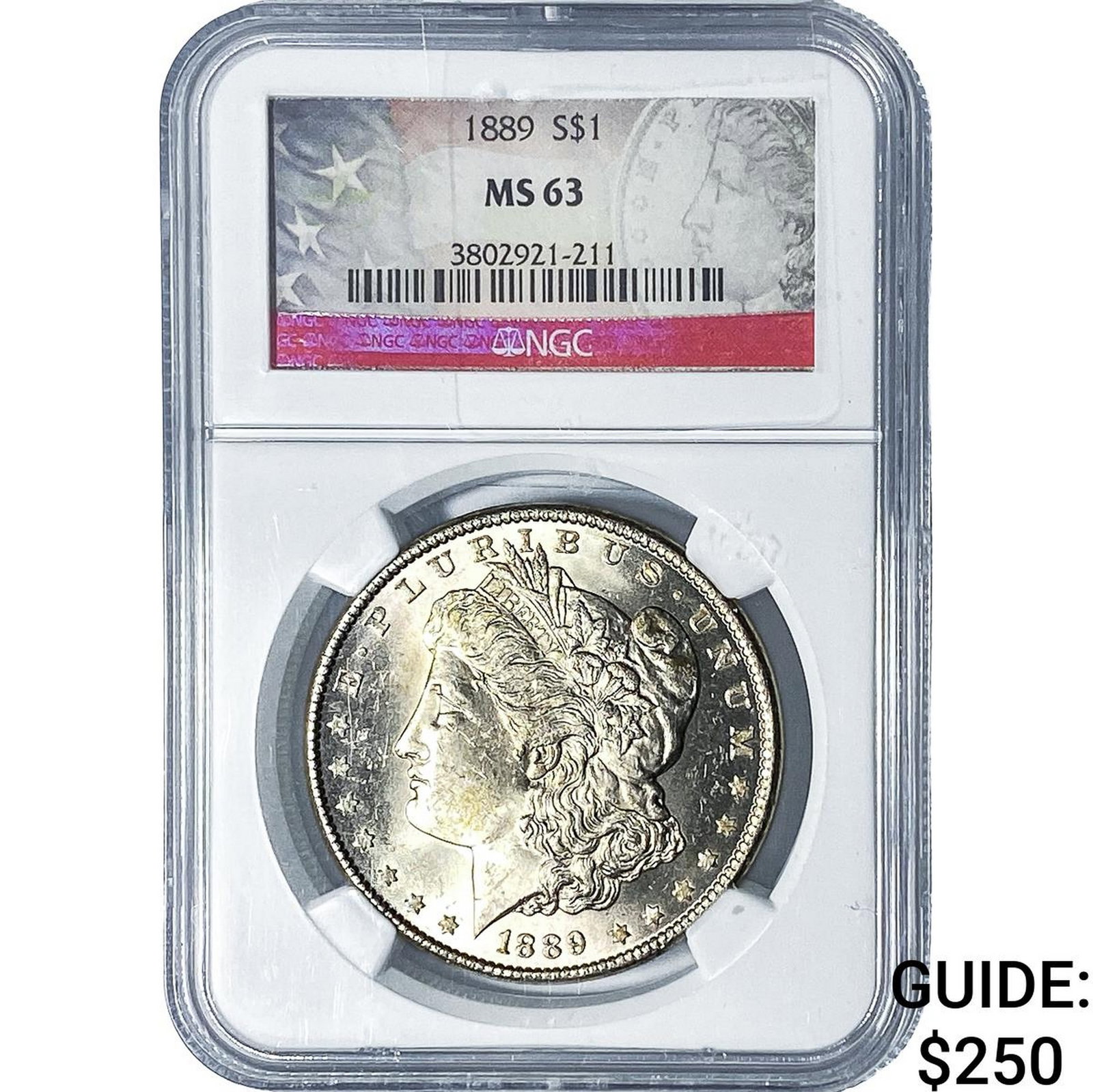 1889 Morgan Silver Dollar NGC MS63: 1889 Morgan Silver Dollar NGC MS63