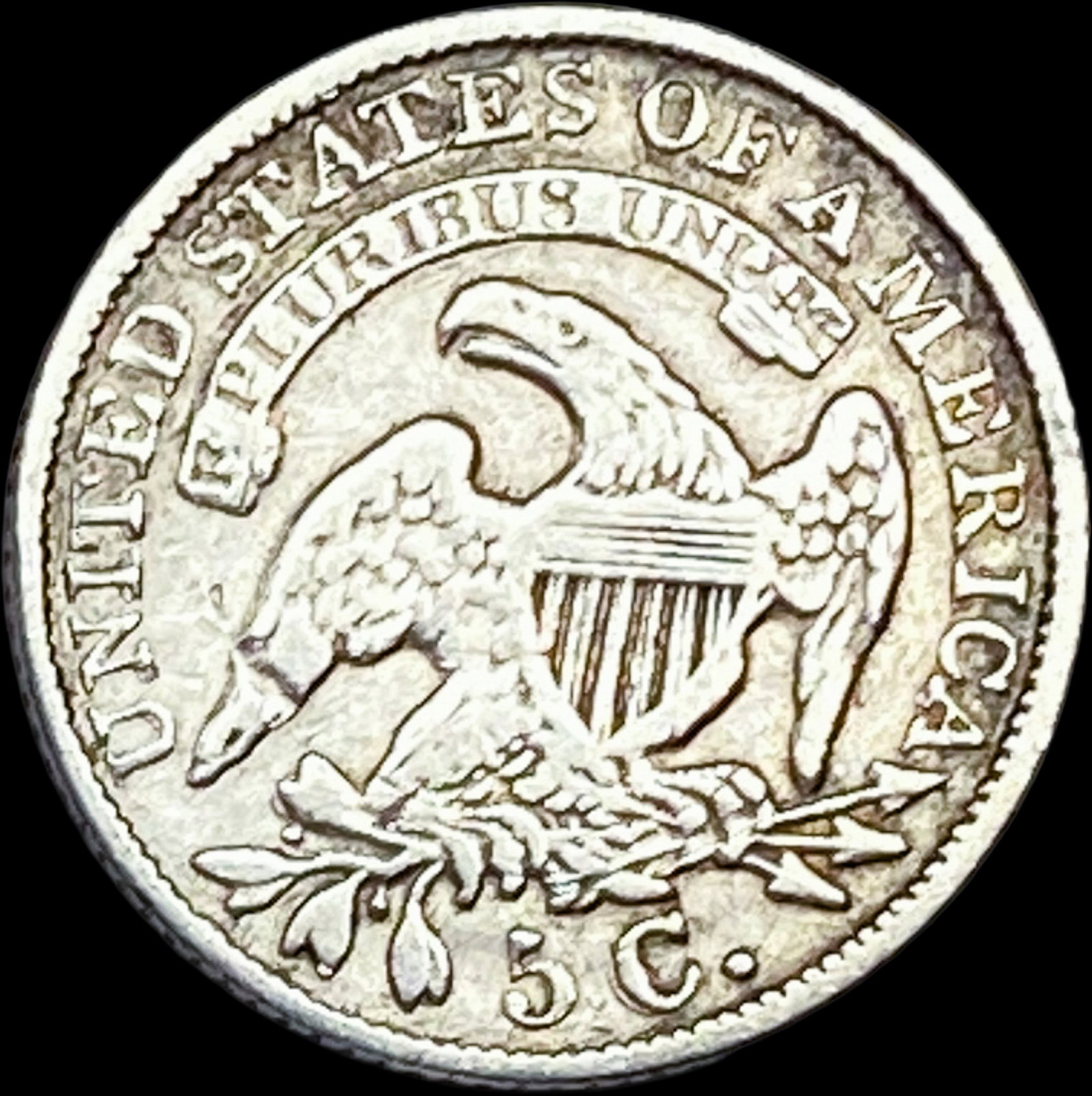 1833 Capped Bust Half Dime LIGHTLY CIRCULATED - 2