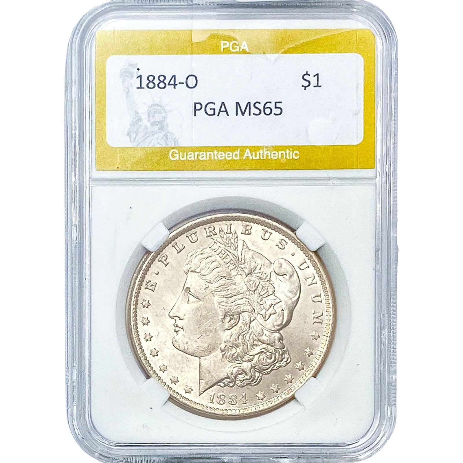 1884-O Morgan Silver Dollar PGA MS65: 1884-O Morgan Silver Dollar PGA MS65