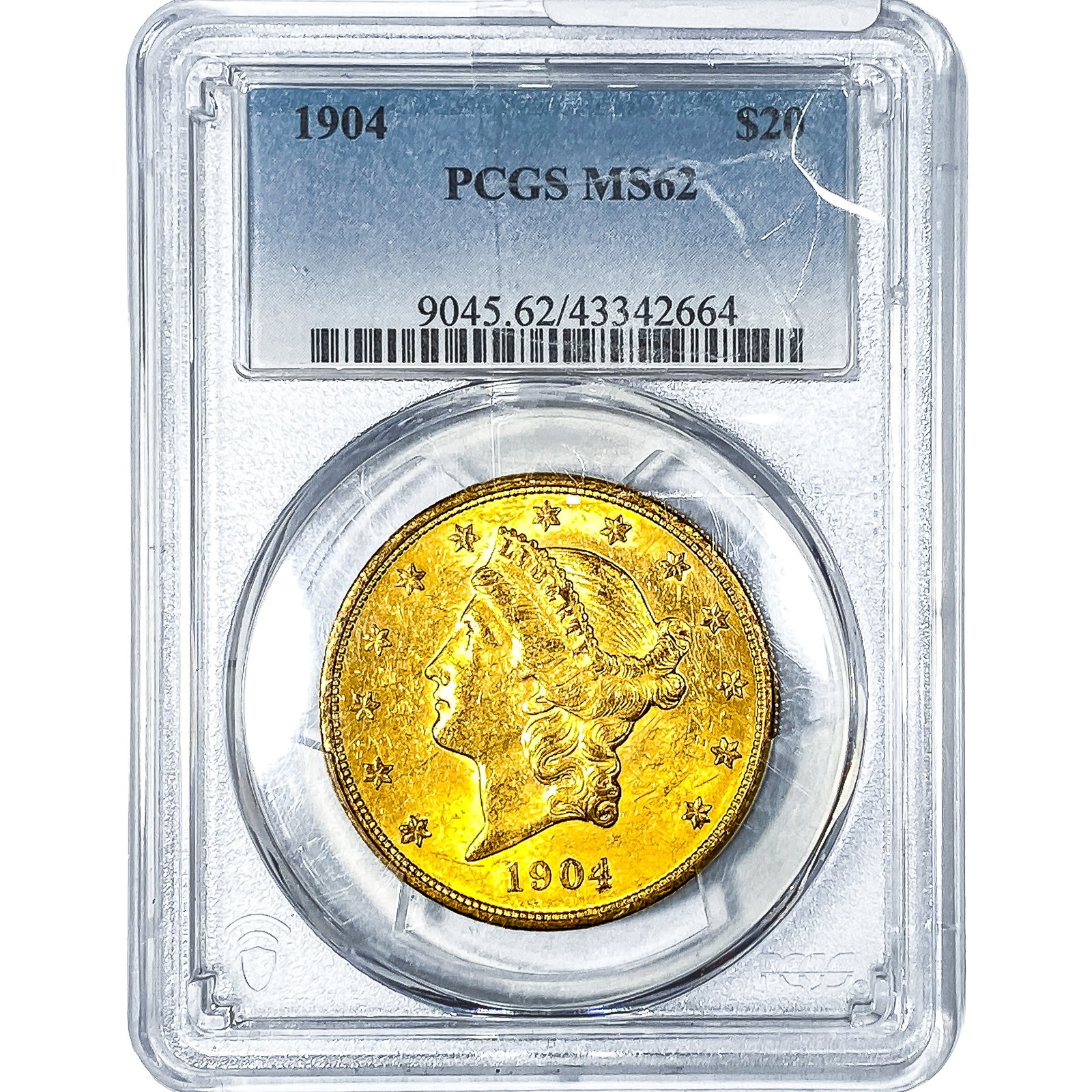 1904 $20 Gold Double Eagle PCGS MS62: 1904 $20 Gold Double Eagle PCGS MS62