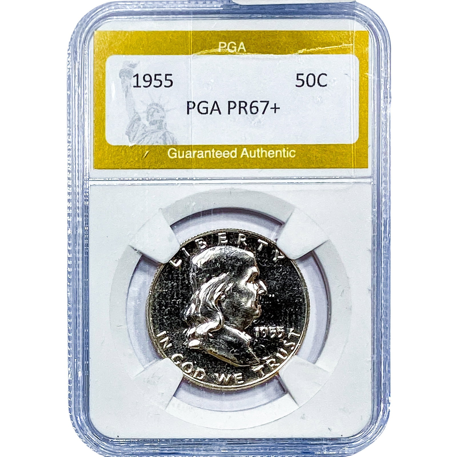 1955 Franklin Half Dollar PGA PR67+: 1955 Franklin Half Dollar PGA PR67+
