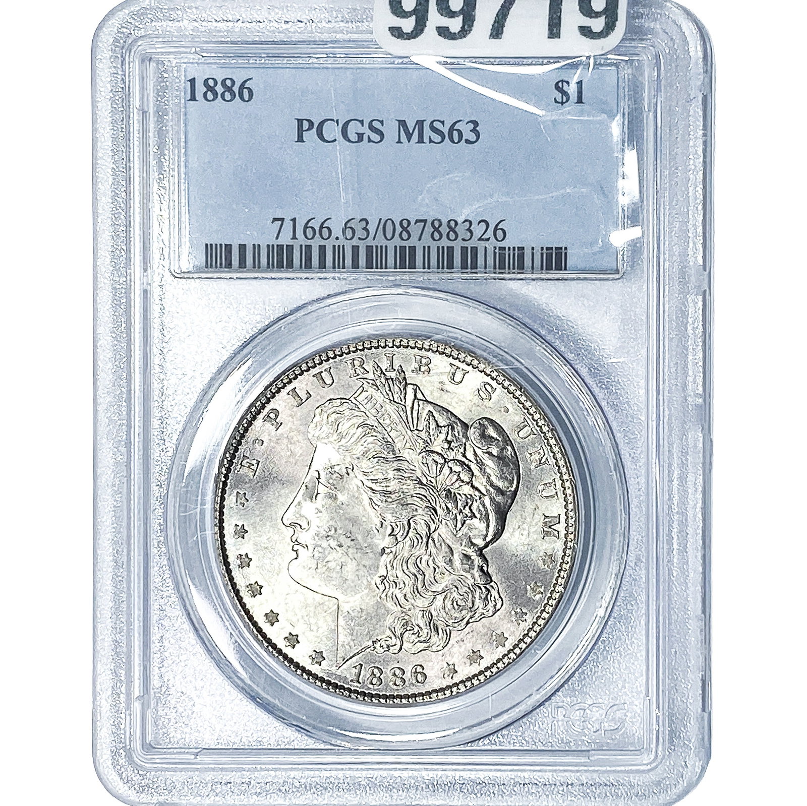 1886 Morgan Silver Dollar PCGS MS63: 1886 Morgan Silver Dollar PCGS MS63