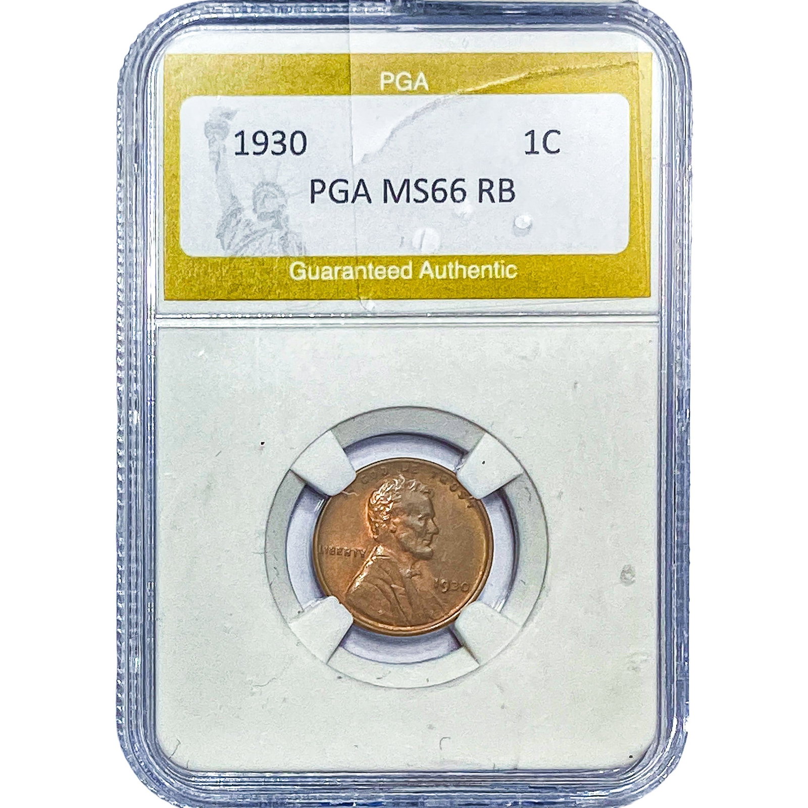 1930 Wheat Cent PGA MS66RB: 1930 Wheat Cent PGA MS66RB