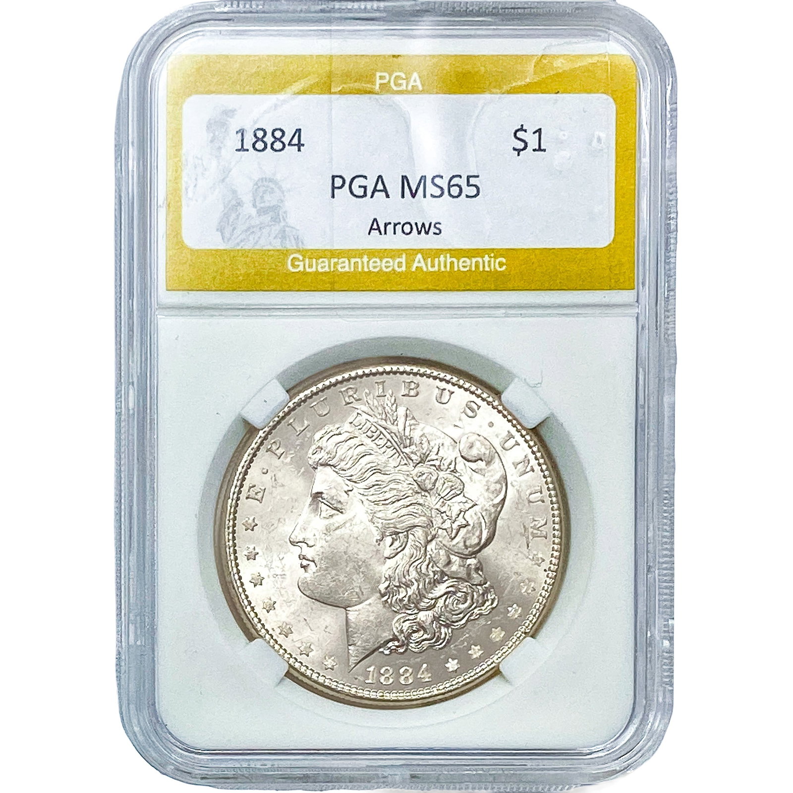 1884 Morgan Silver Dollar PGA MS65 Arrows: 1884 Morgan Silver Dollar PGA MS65 Arrows