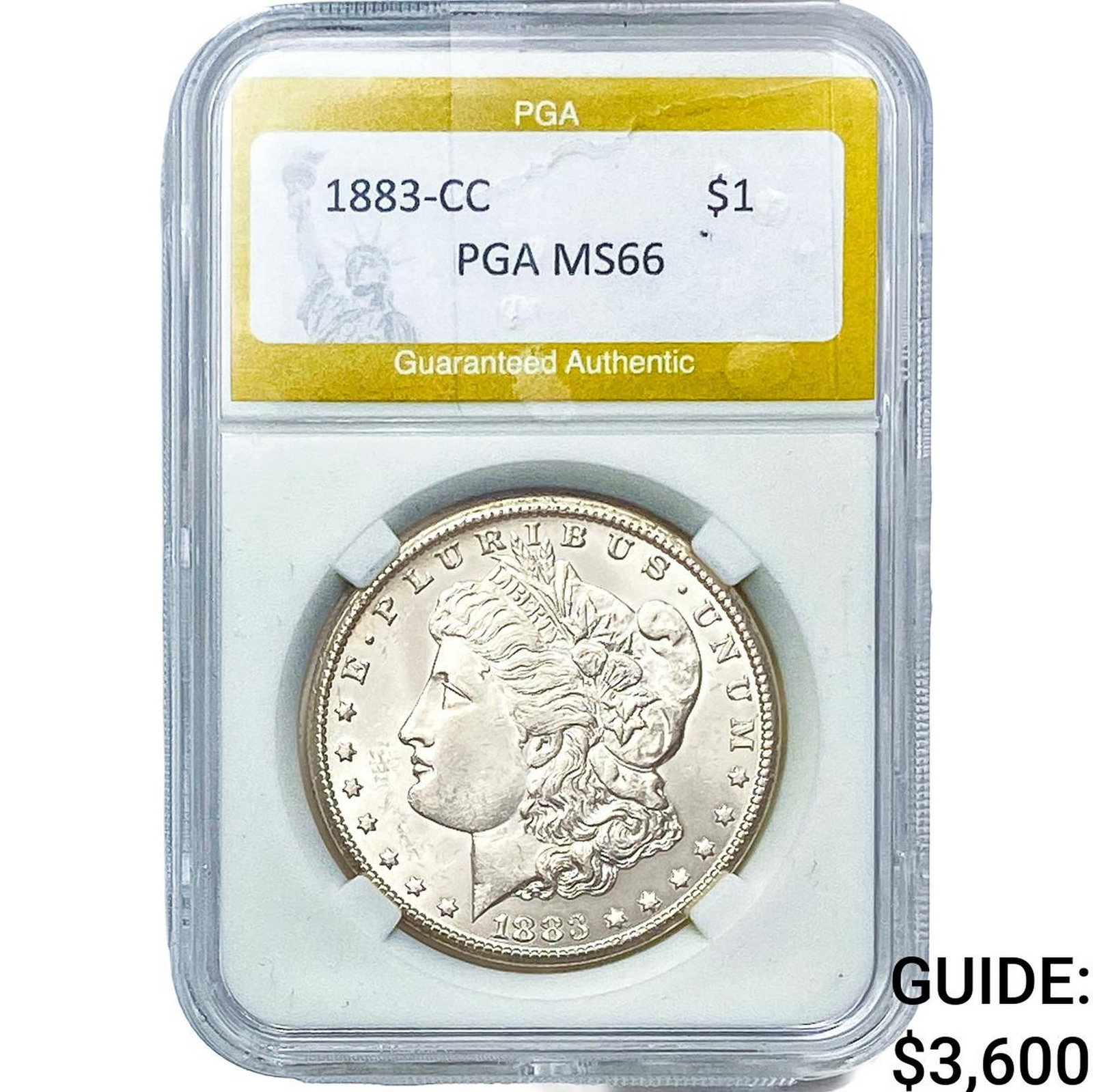 1883-CC Morgan Silver Dollar PGA MS66: 1883-CC Morgan Silver Dollar PGA MS66