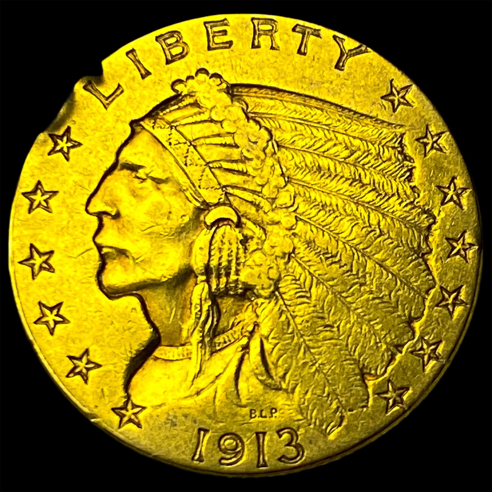 1913 Indian Head Gold $2.50 Quarter Eagle UNCIRCULATED (1 of 2)