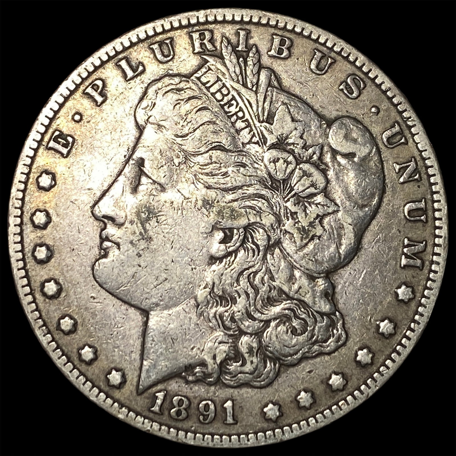 1891-CC Silver Morgan Dollar NEARLY UNCIRCULATED: 1891-CC Silver Morgan Dollar NEARLY UNCIRCULATED