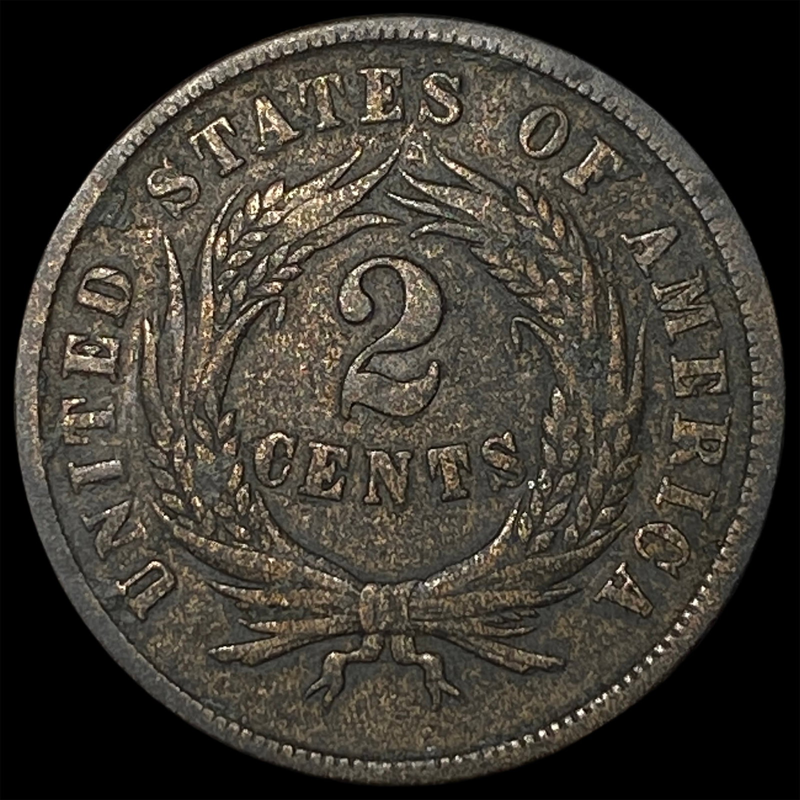 1865 Two-Cent Piece LIGHTLY CIRCULATED - 2