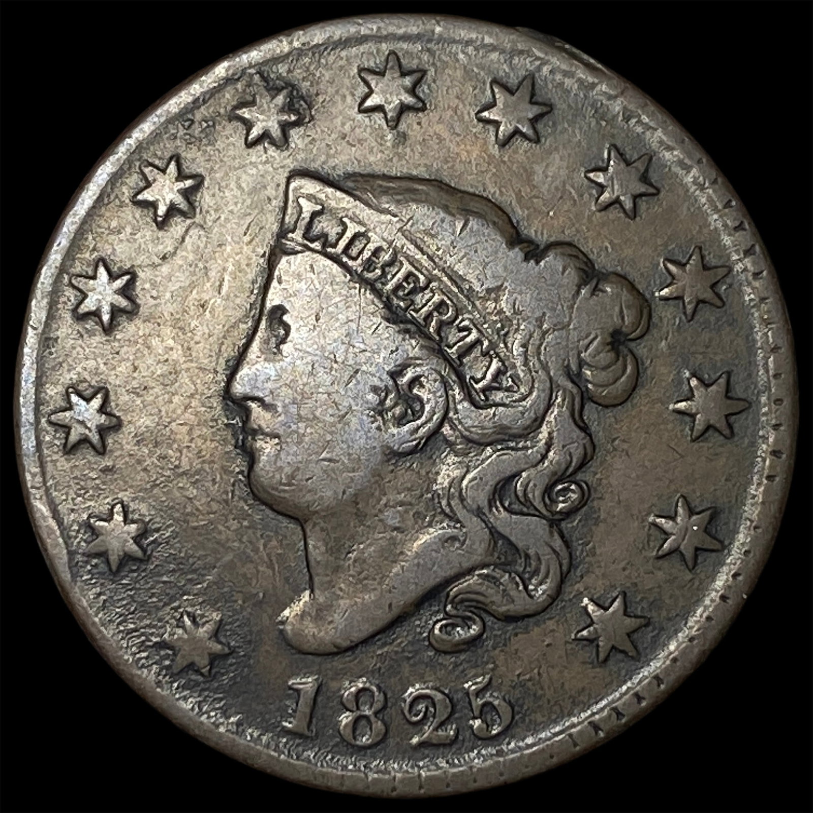 1825 Coronet Head Large Cent LIGHTLY CIRCULATED (1 of 2)