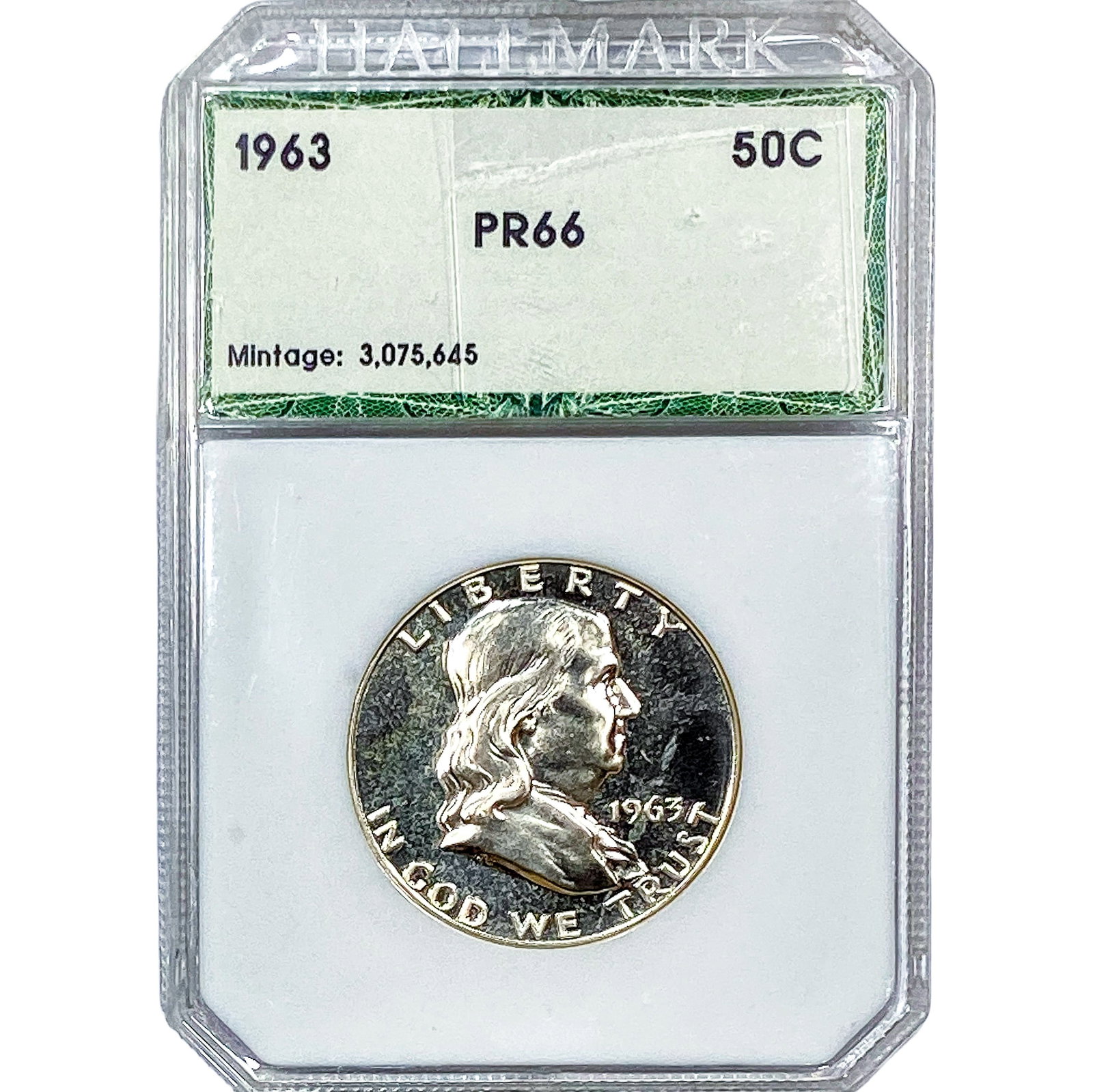 1963 Franklin Half Dollar PCI PR66: 1963 Franklin Half Dollar PCI PR66