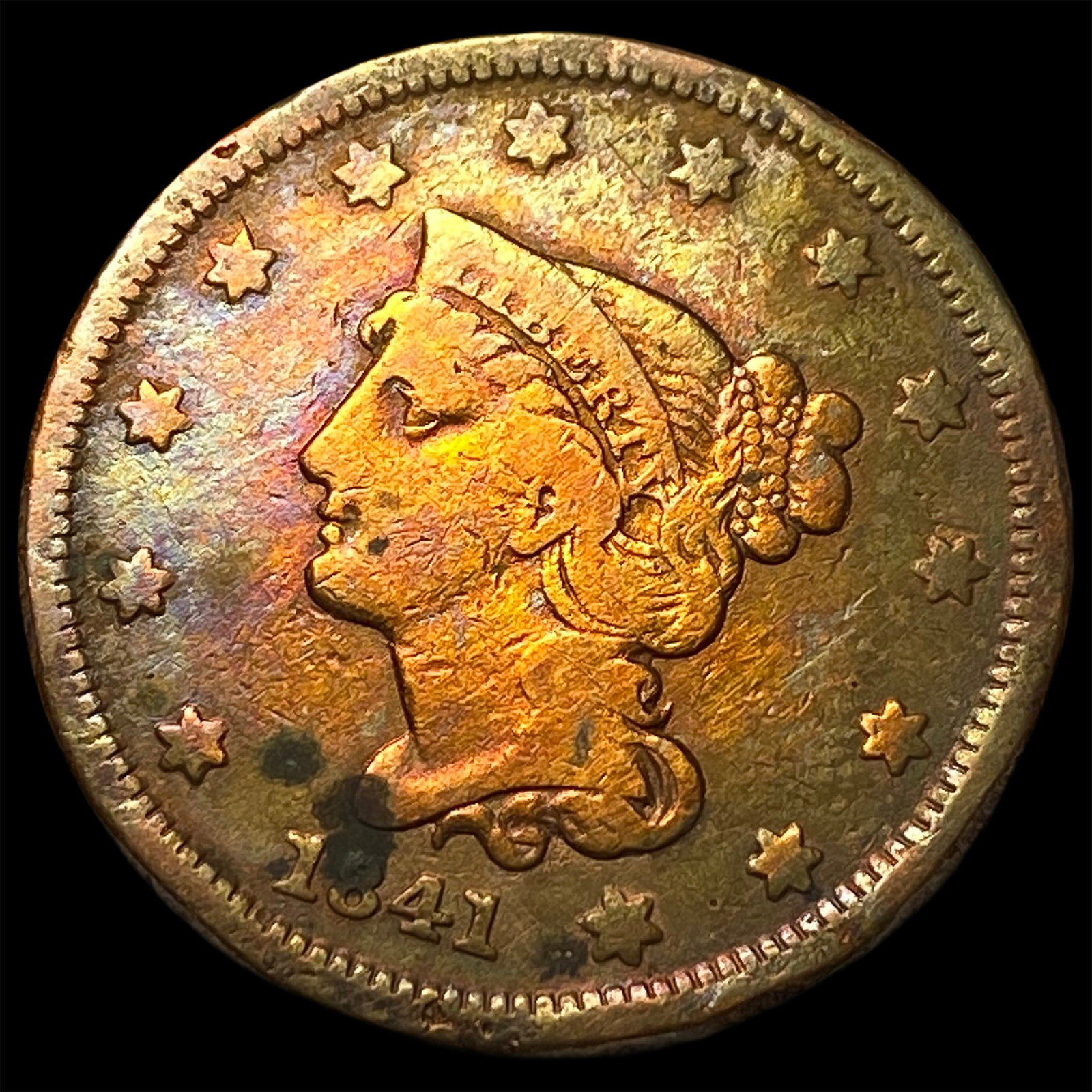 1841 Braided Hair Large Cent LIGHTLY CIRCULATED: 1841 Braided Hair Large Cent LIGHTLY CIRCULATED