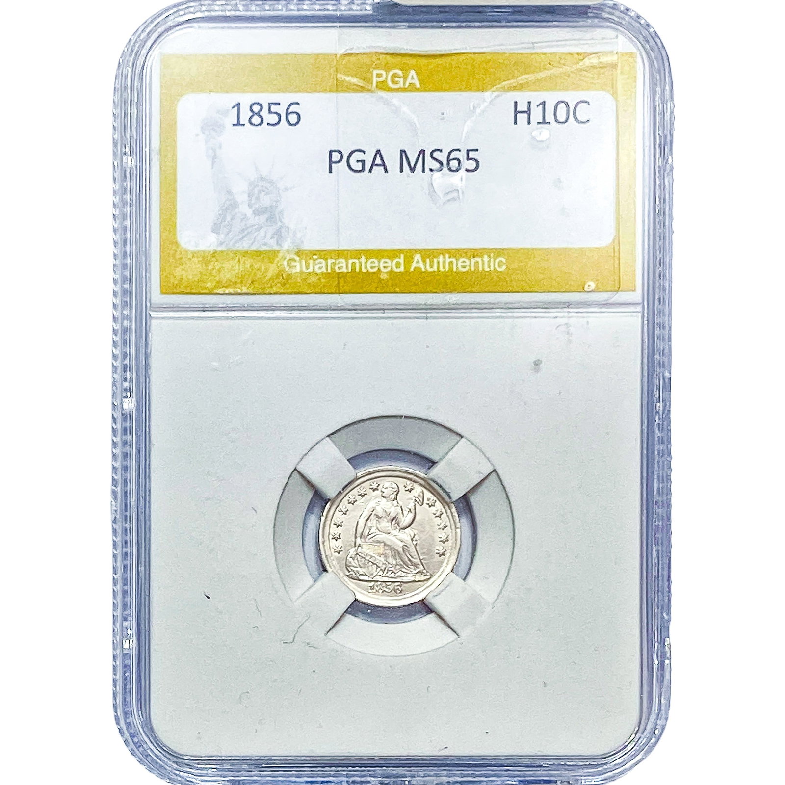 1856 Seated Liberty Half Dime PGA MS65: 1856 Seated Liberty Half Dime PGA MS65