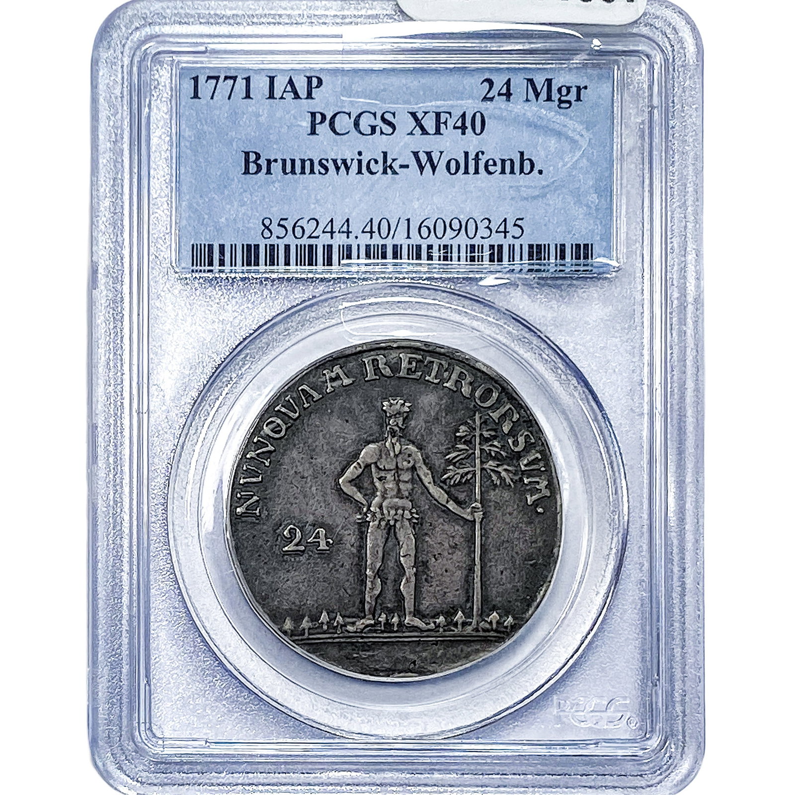 1771 Brunswick-Wolfenberg Silver 24 Mgr Groschen PCGS XF40: 1771 Brunswick-Wolfenberg Silver 24 Mgr Groschen PCGS XF40