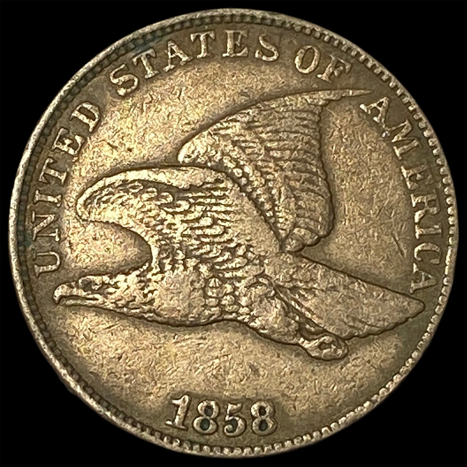 1858 Flying Eagle Cent NEARLY UNCIRCULATED: 1858 Flying Eagle Cent NEARLY UNCIRCULATED