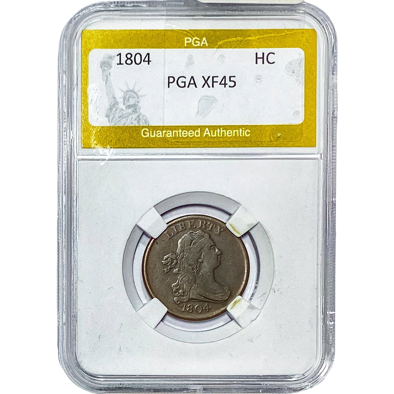 1804 Draped Bust Half Cent PGA XF45: 1804 Draped Bust Half Cent PGA XF45