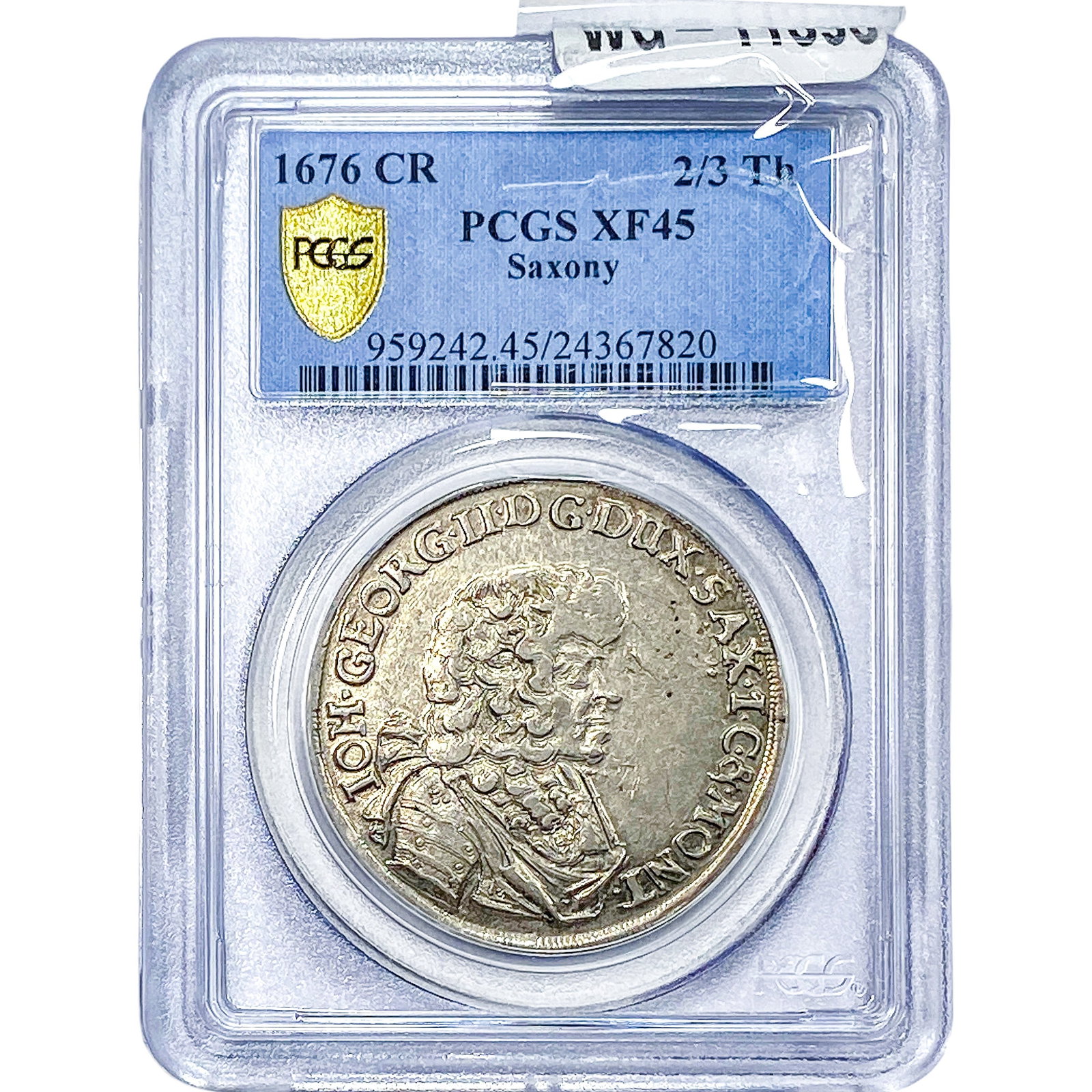 1676 Saxony Silver 2/3 Thaler PCGS XF45 (1 of 2)