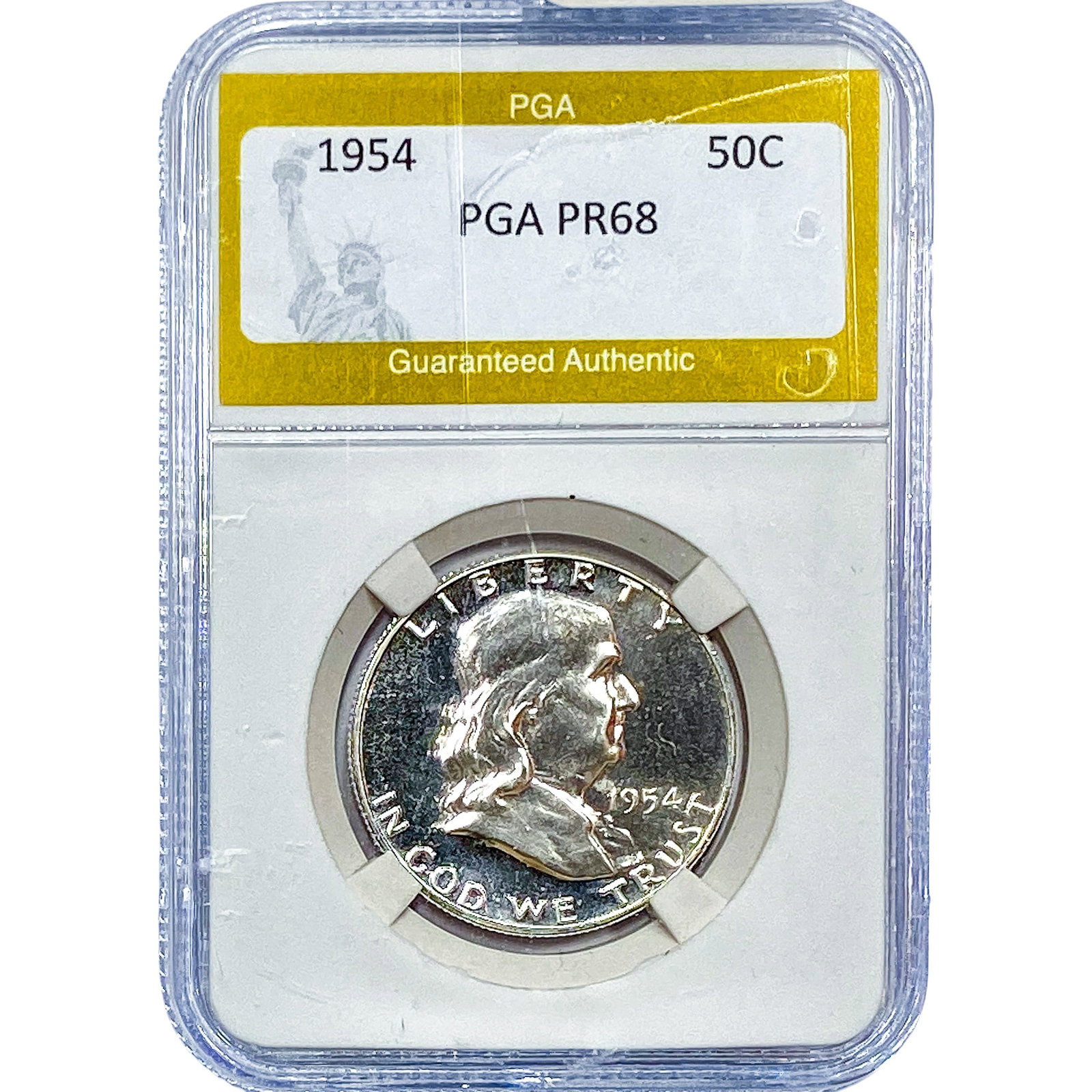 1954 Franklin Half Dollar PGA PR68: 1954 Franklin Half Dollar PGA PR68