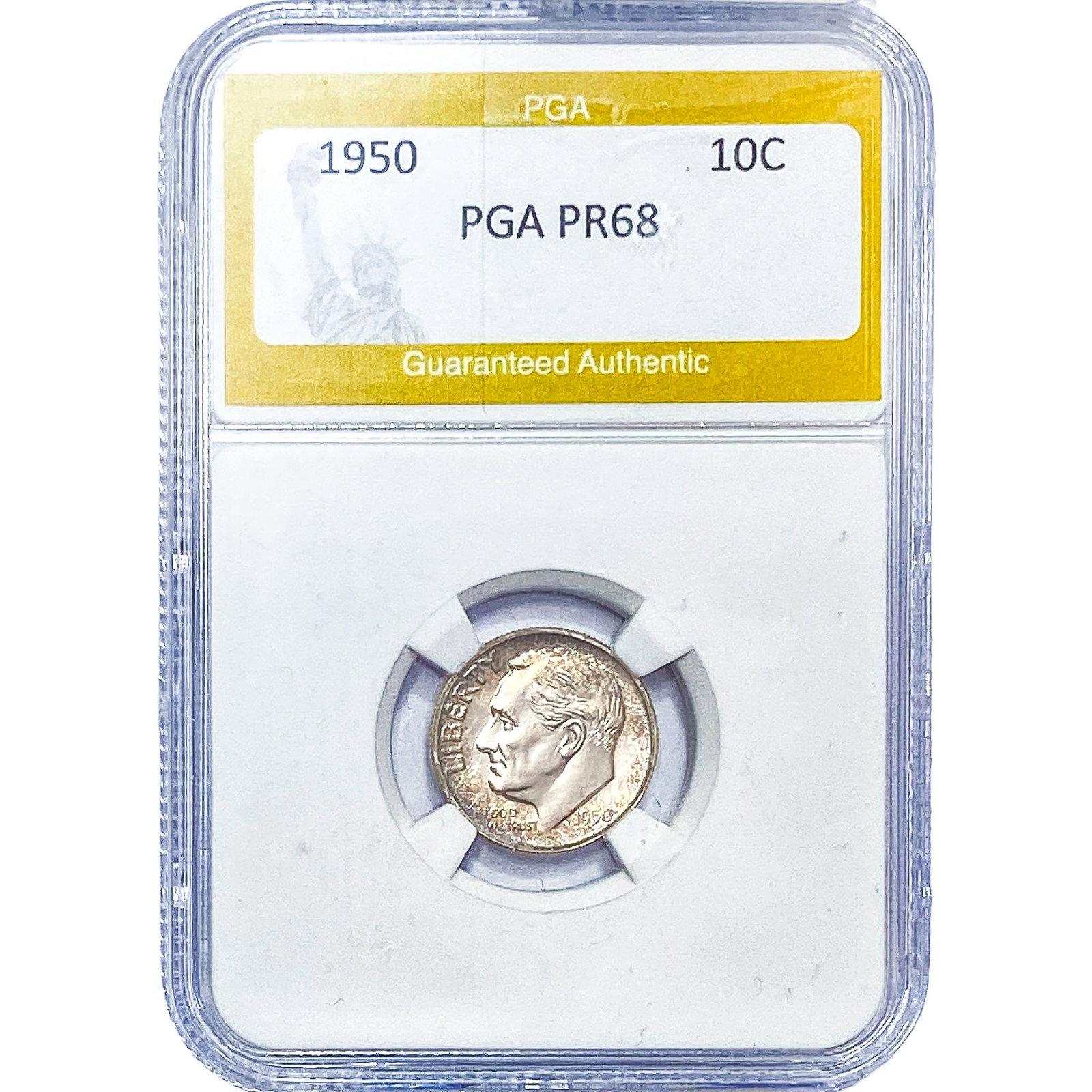 1950 Roosevelt Dime PGA PR68: 1950 Roosevelt Dime PGA PR68
