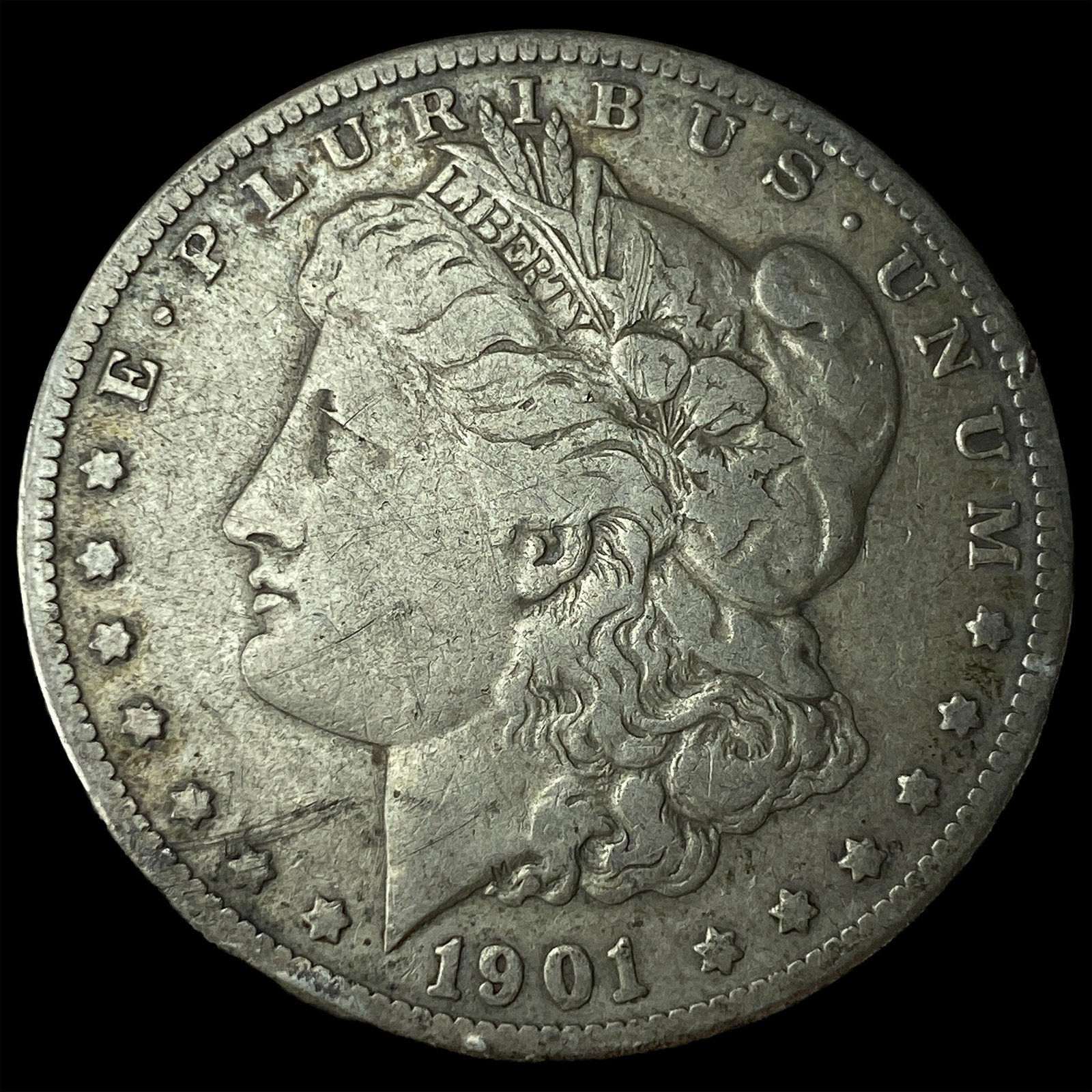 1901-S Silver Morgan Dollar LIGHTLY CIRCULATED: 1901-S Silver Morgan Dollar LIGHTLY CIRCULATED
