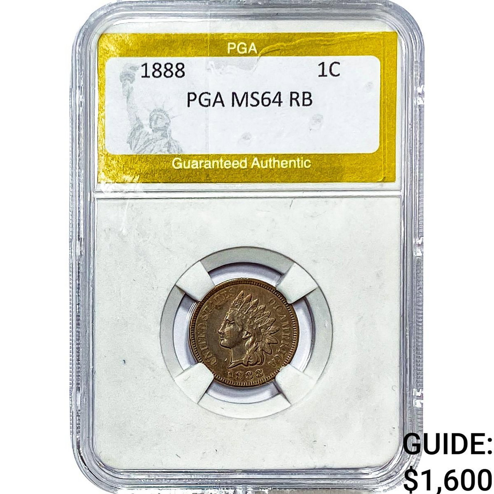 1888 Indian Head Cent PGA MS64RB: 1888 Indian Head Cent PGA MS64RB