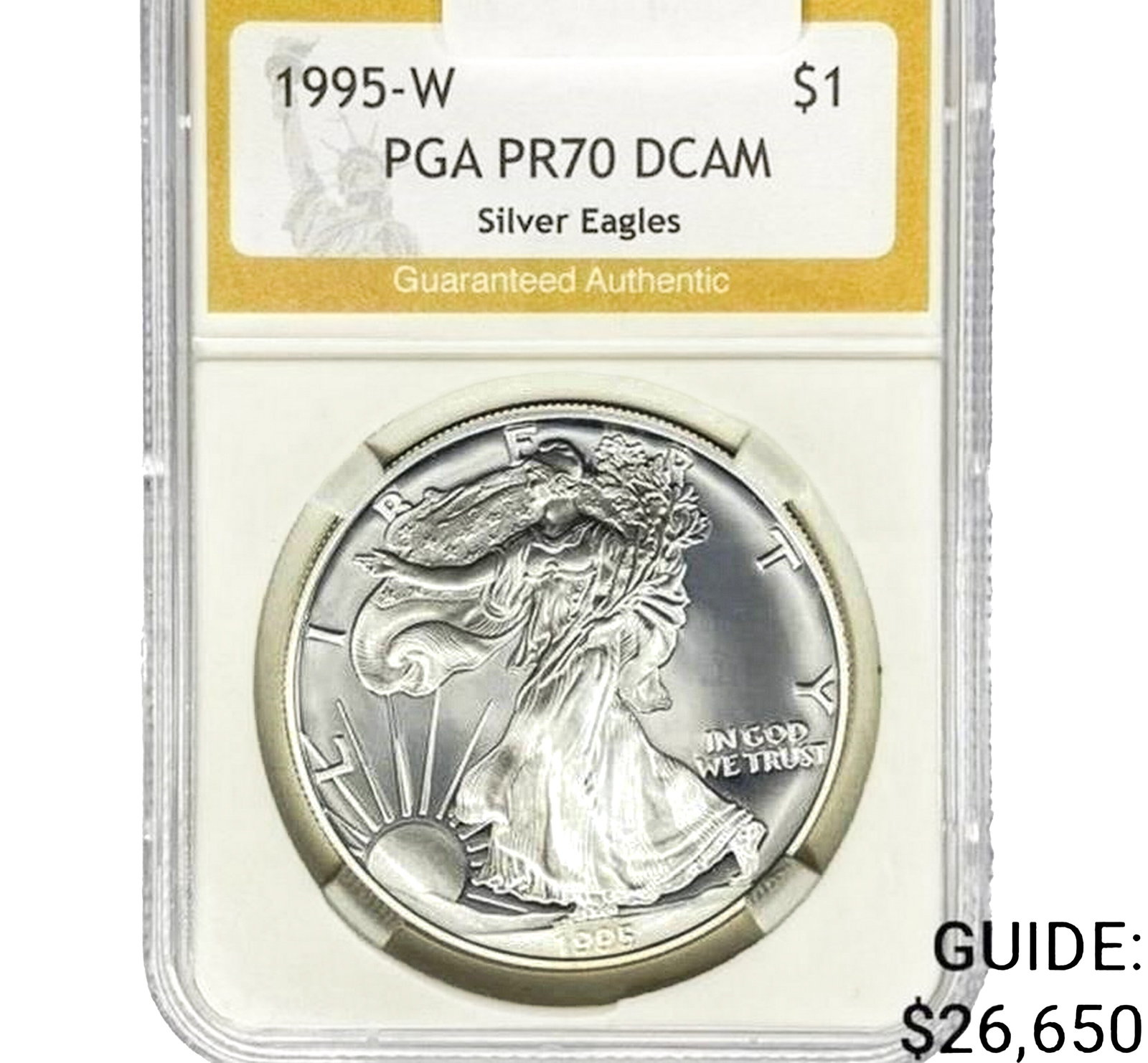 1995-W American Silver Eagle PGA PR70DCAM: 1995-W American Silver Eagle PGA PR70DCAM