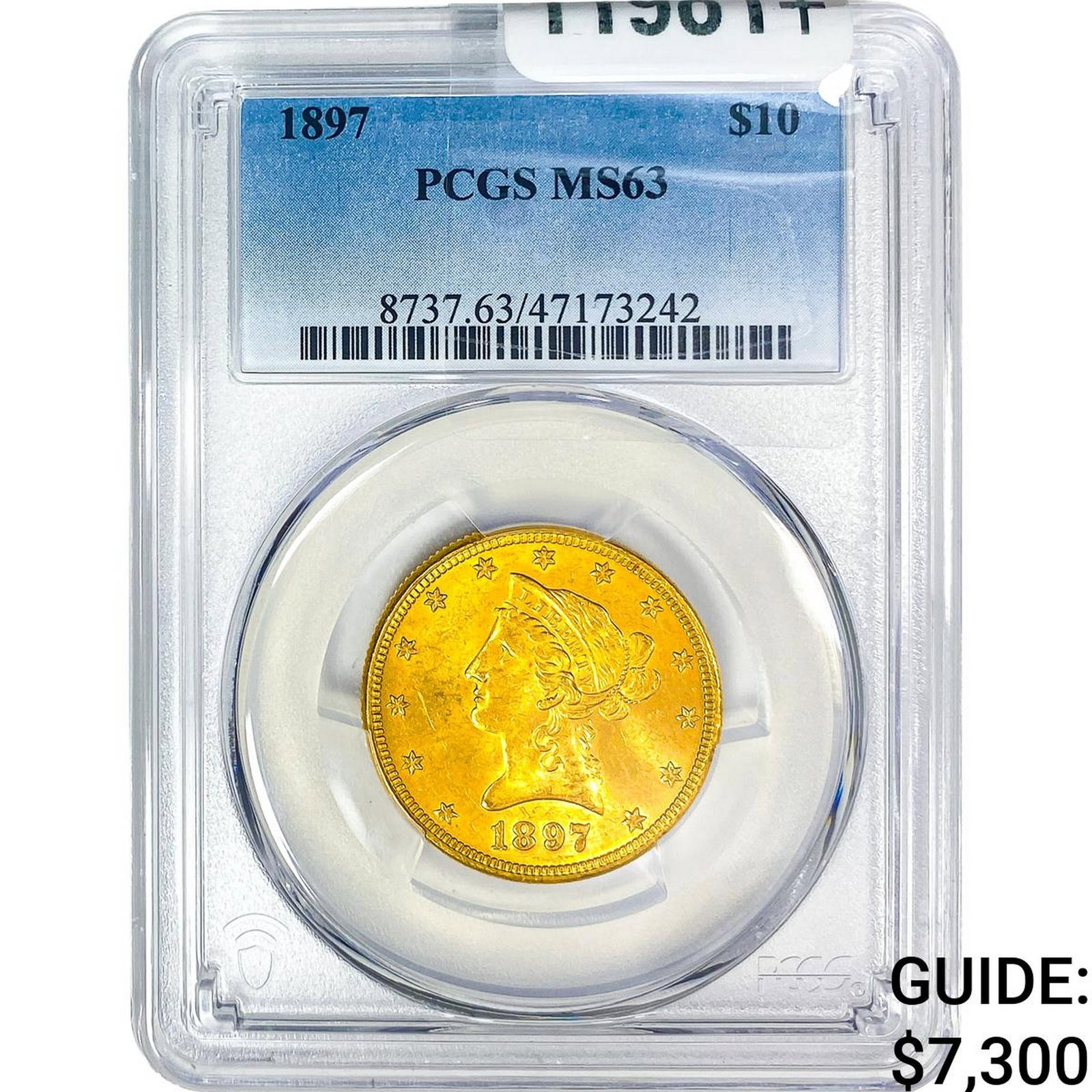 1897 $10 Gold Eagle PCGS MS63: 1897 $10 Gold Eagle PCGS MS63
