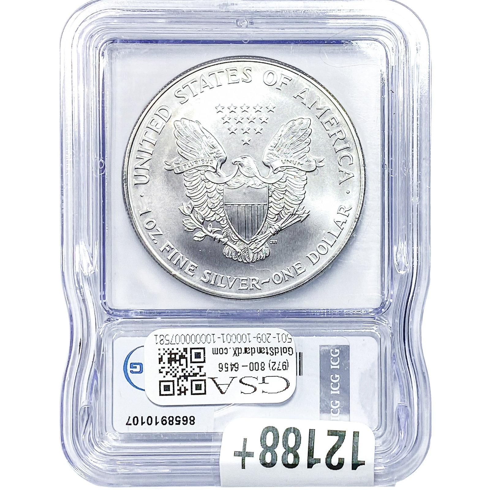 1999 Silver Eagle ICG MS70 - 2