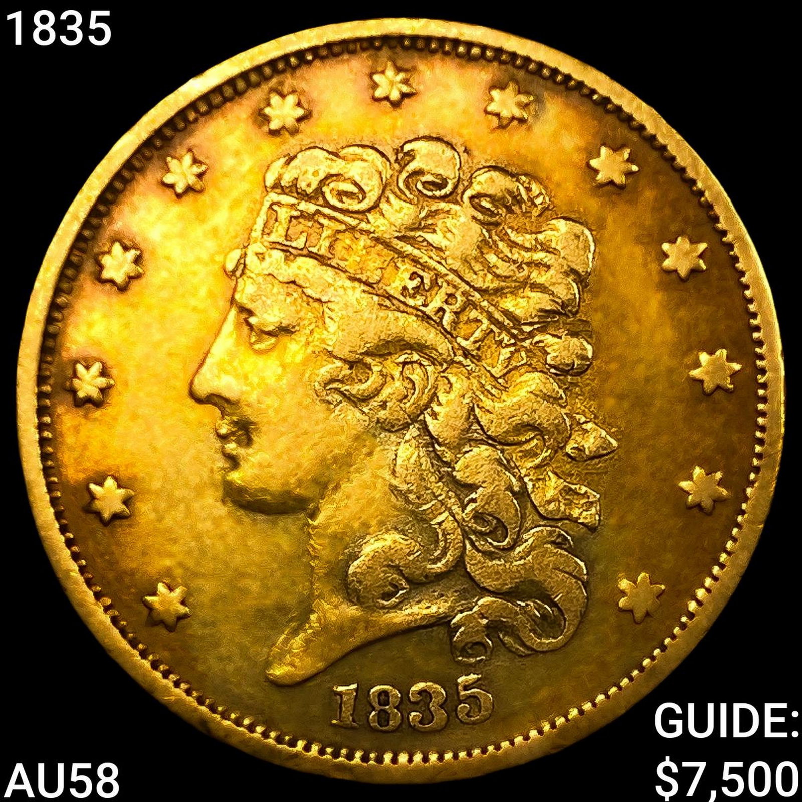 1835 $5 Gold Half Eagle: 1835 $5 Gold Half Eagle