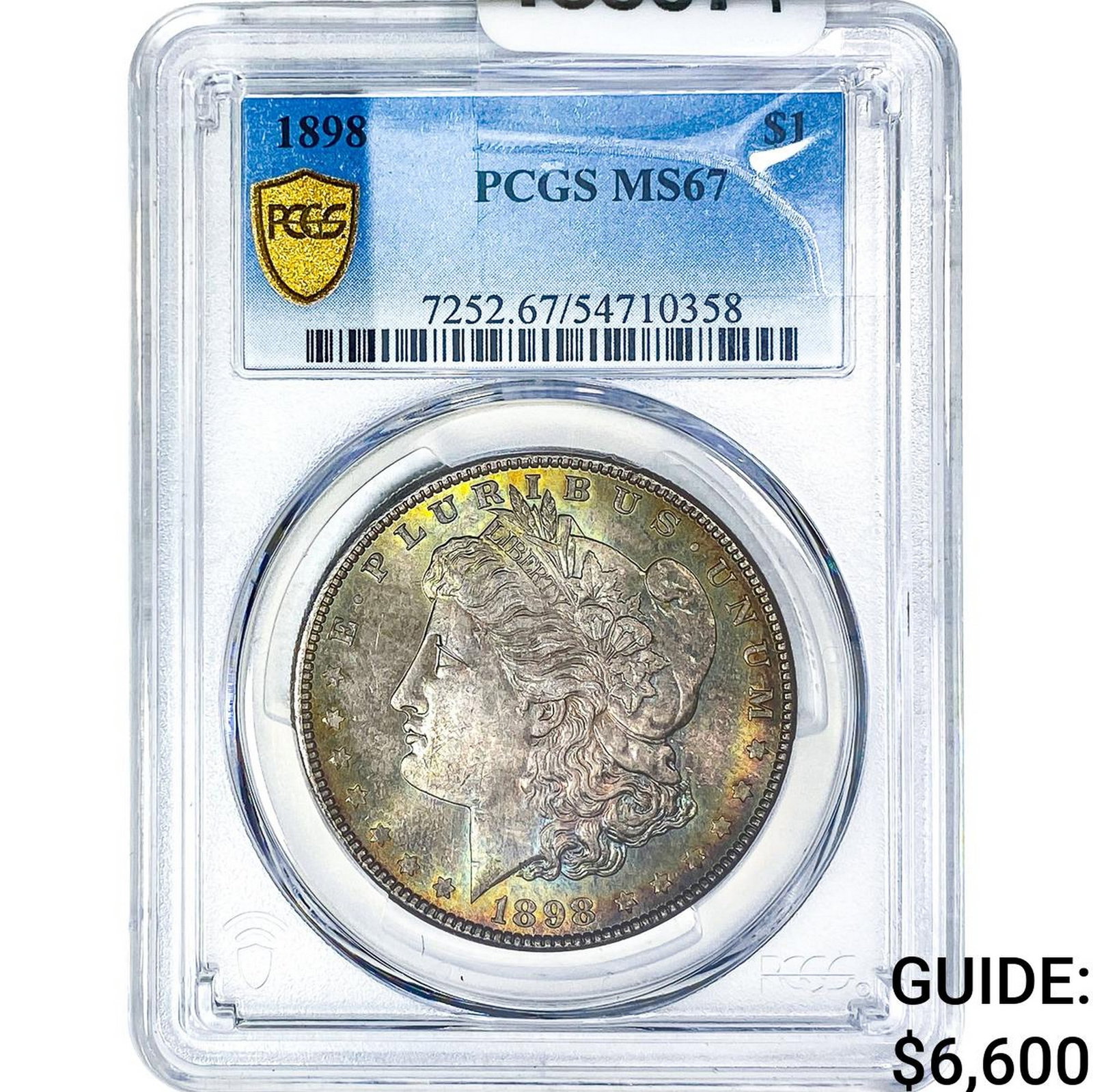 1898 Morgan Silver Dollar PCGS MS67: 1898 Morgan Silver Dollar PCGS MS67