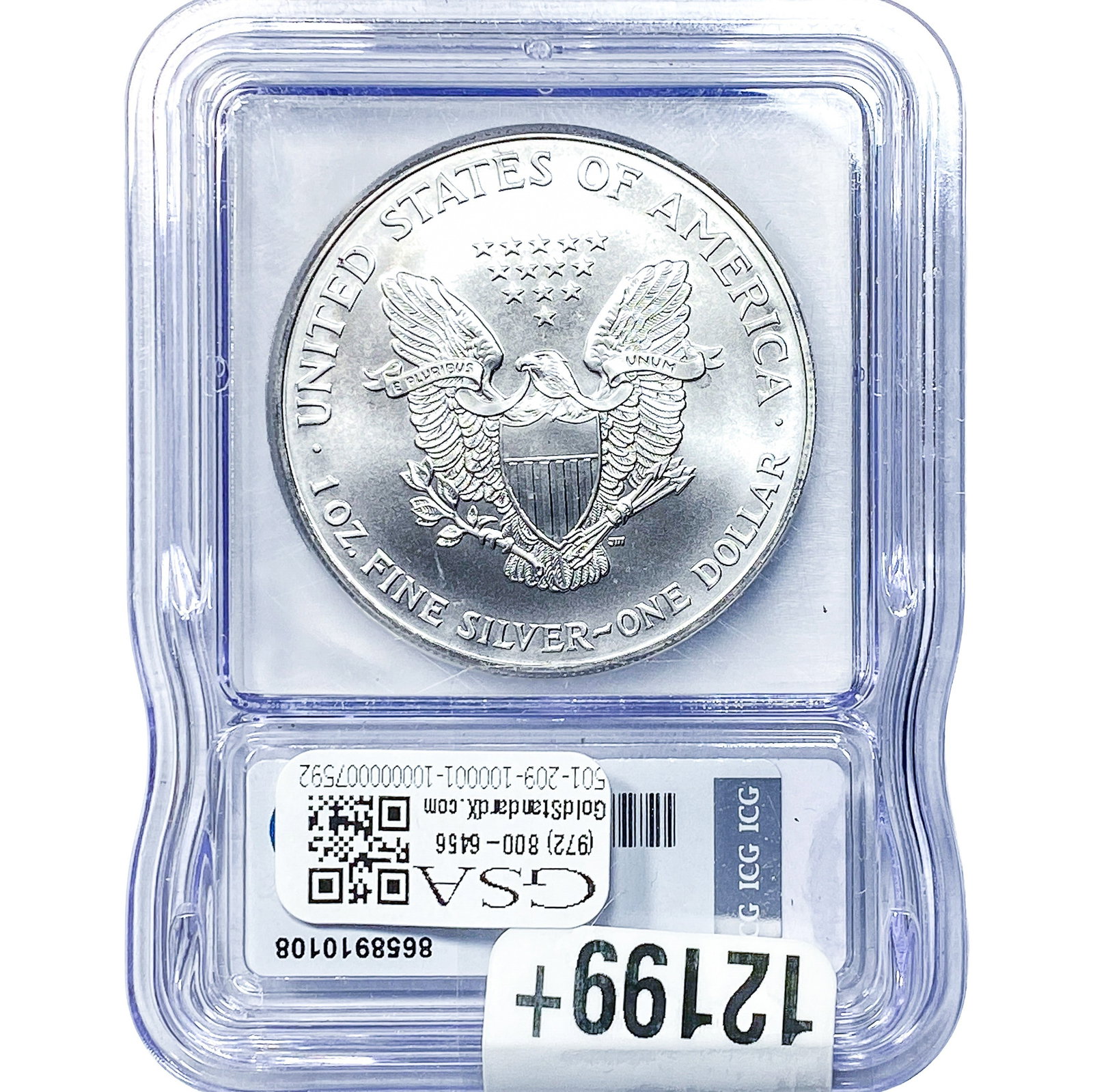 1999 Silver Eagle ICG MS70 - 2