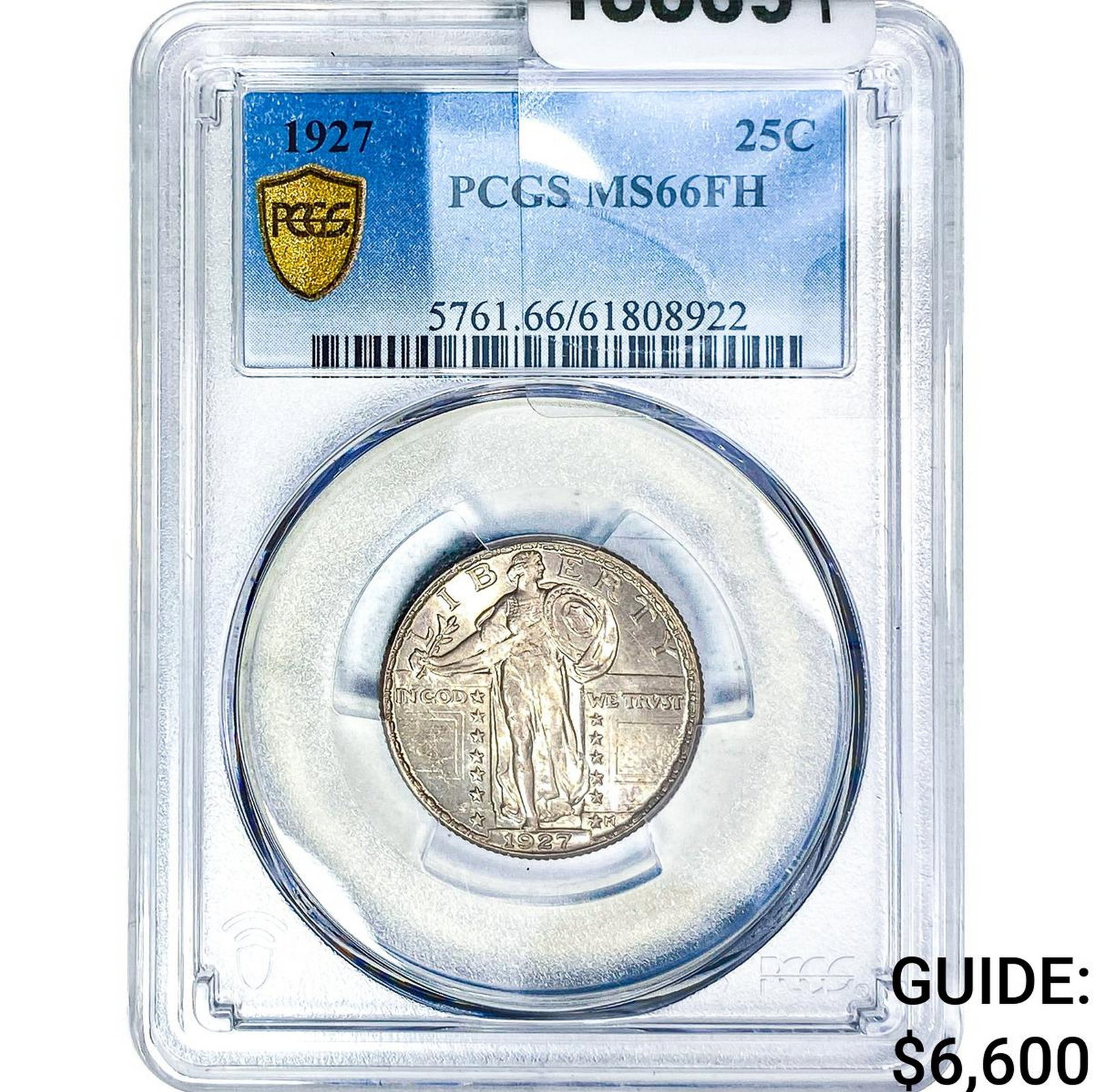1927 Standing Liberty Quarter PCGS MS66 FH: 1927 Standing Liberty Quarter PCGS MS66 FH