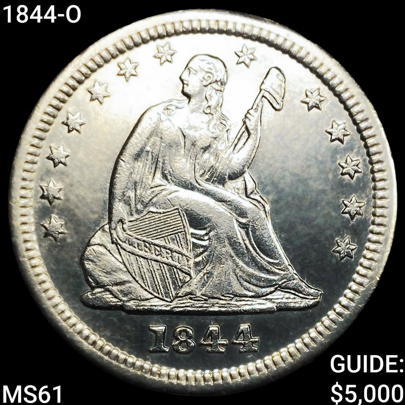 1844-O Seated Liberty Quarter: 1844-O Seated Liberty Quarter
