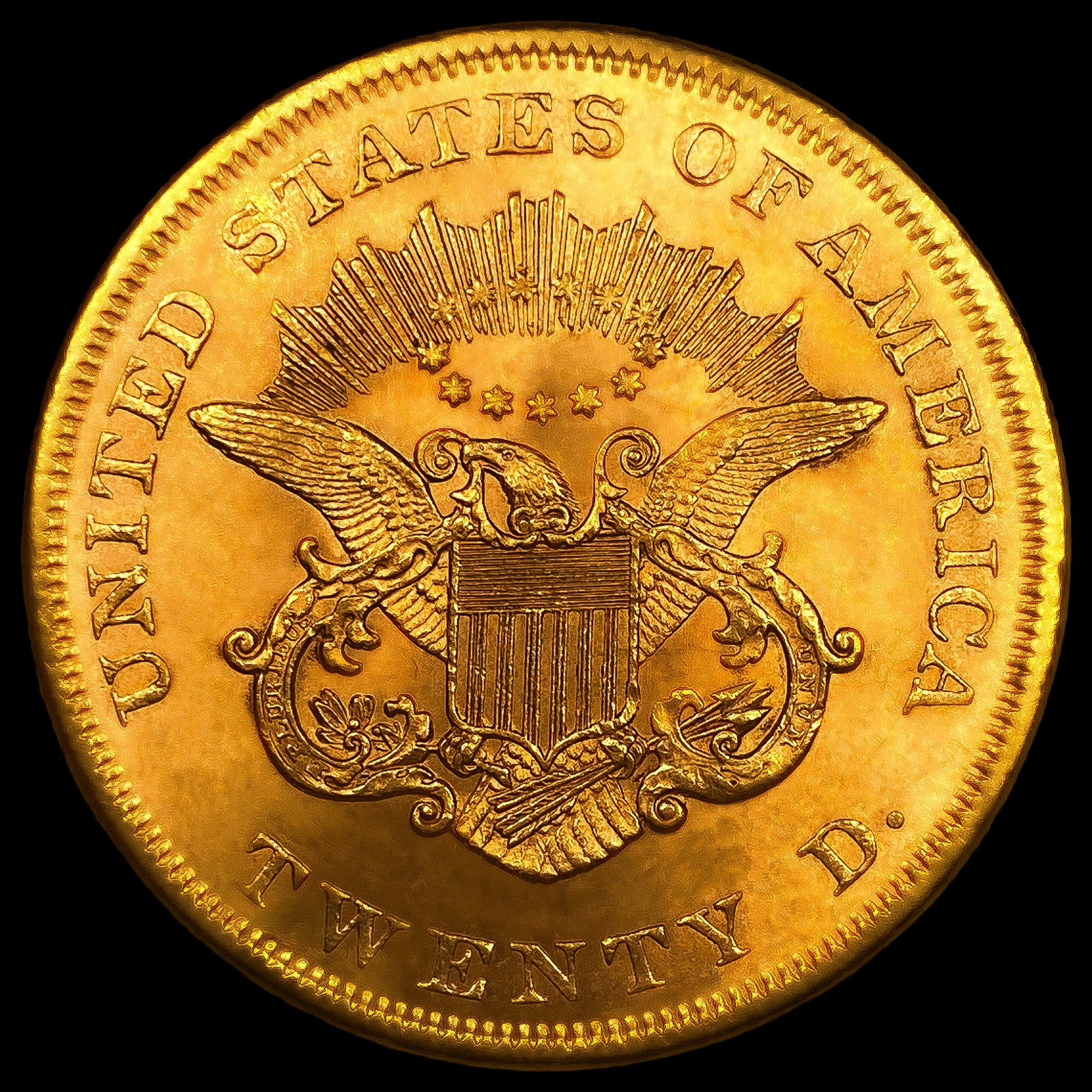 1861 $20 Gold Double Eagle - 2