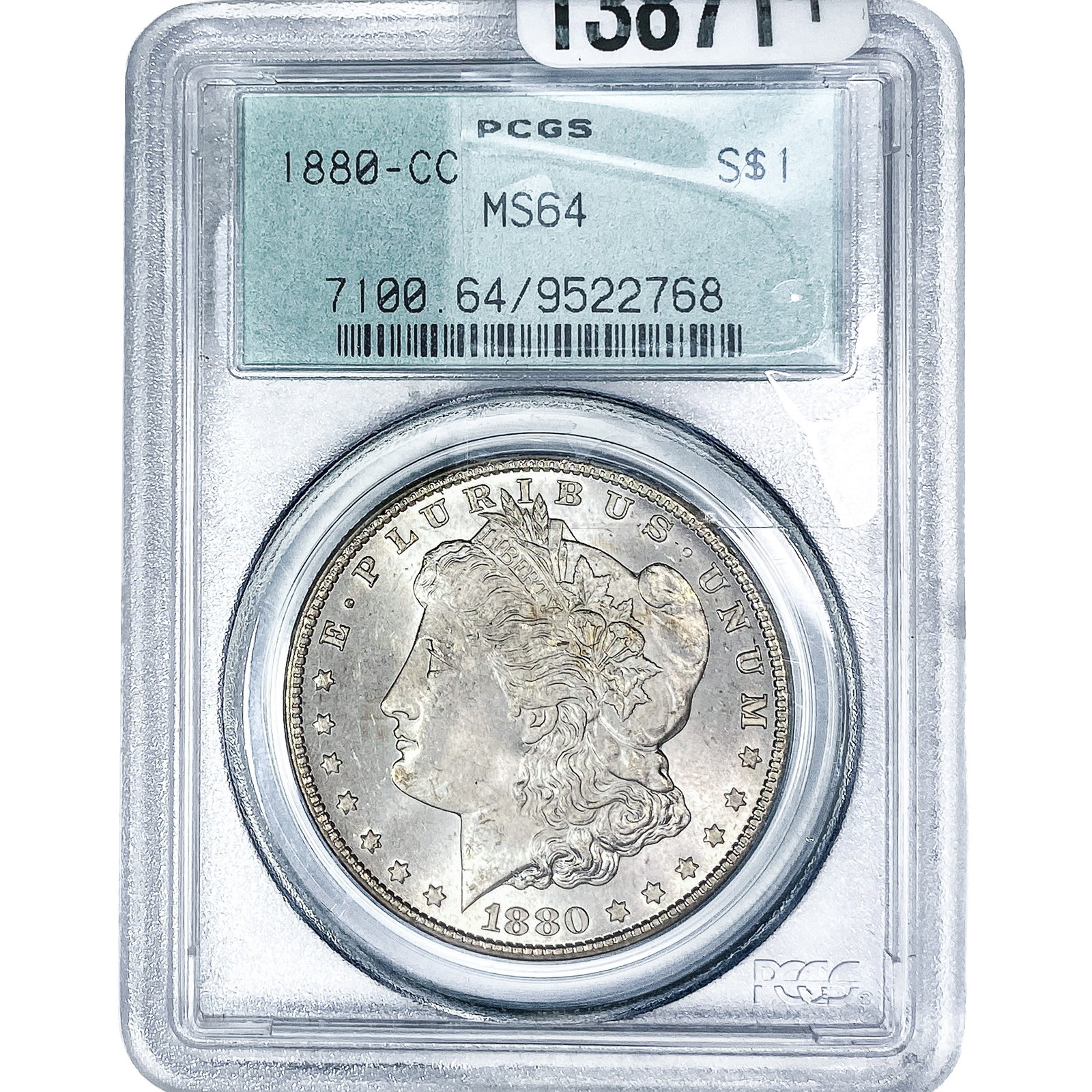 1880-CC Morgan Silver Dollar PCGS MS64: 1880-CC Morgan Silver Dollar PCGS MS64