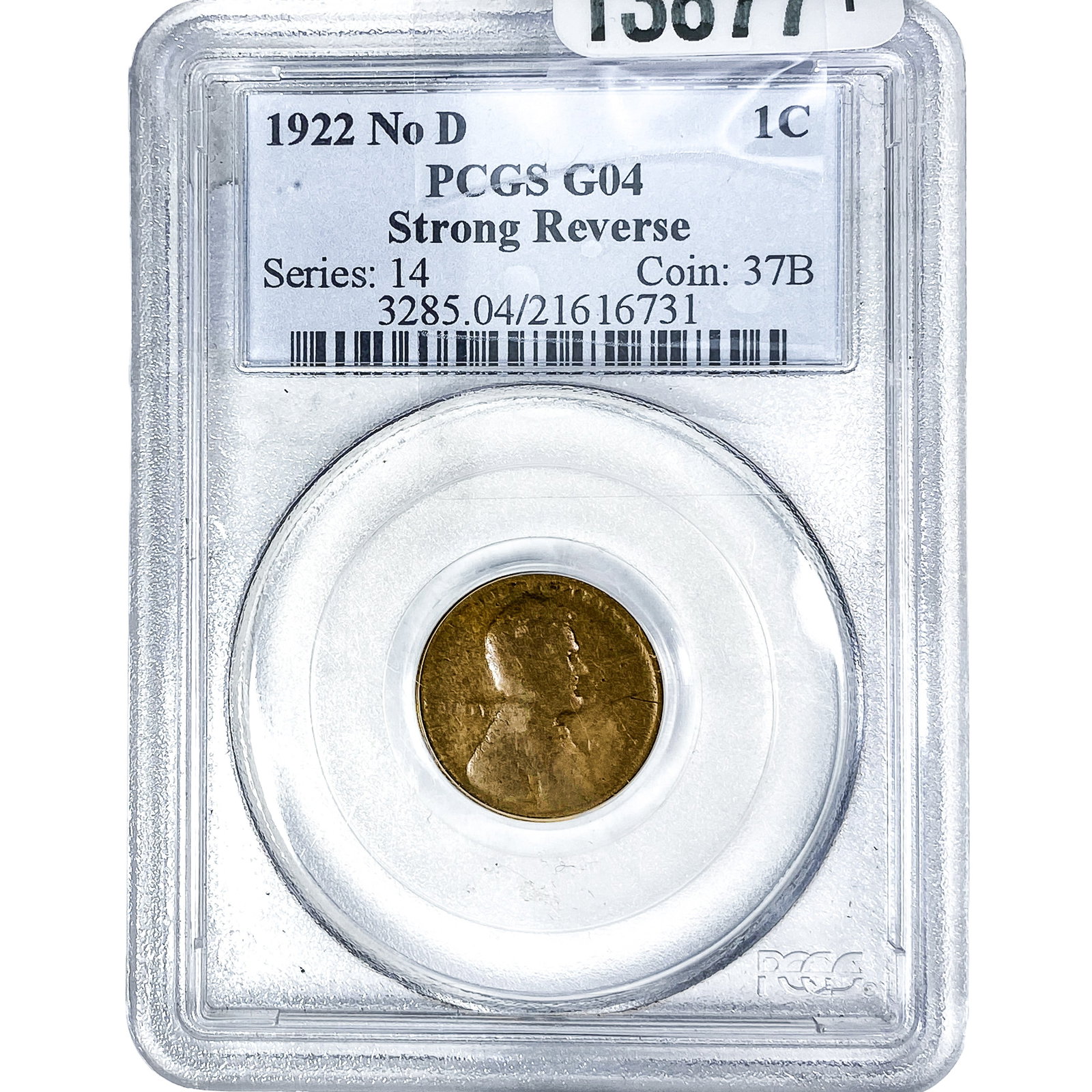1922 No D Wheat Cent PCGS G04 Strong Reverse: 1922 No D Wheat Cent PCGS G04 Strong Reverse