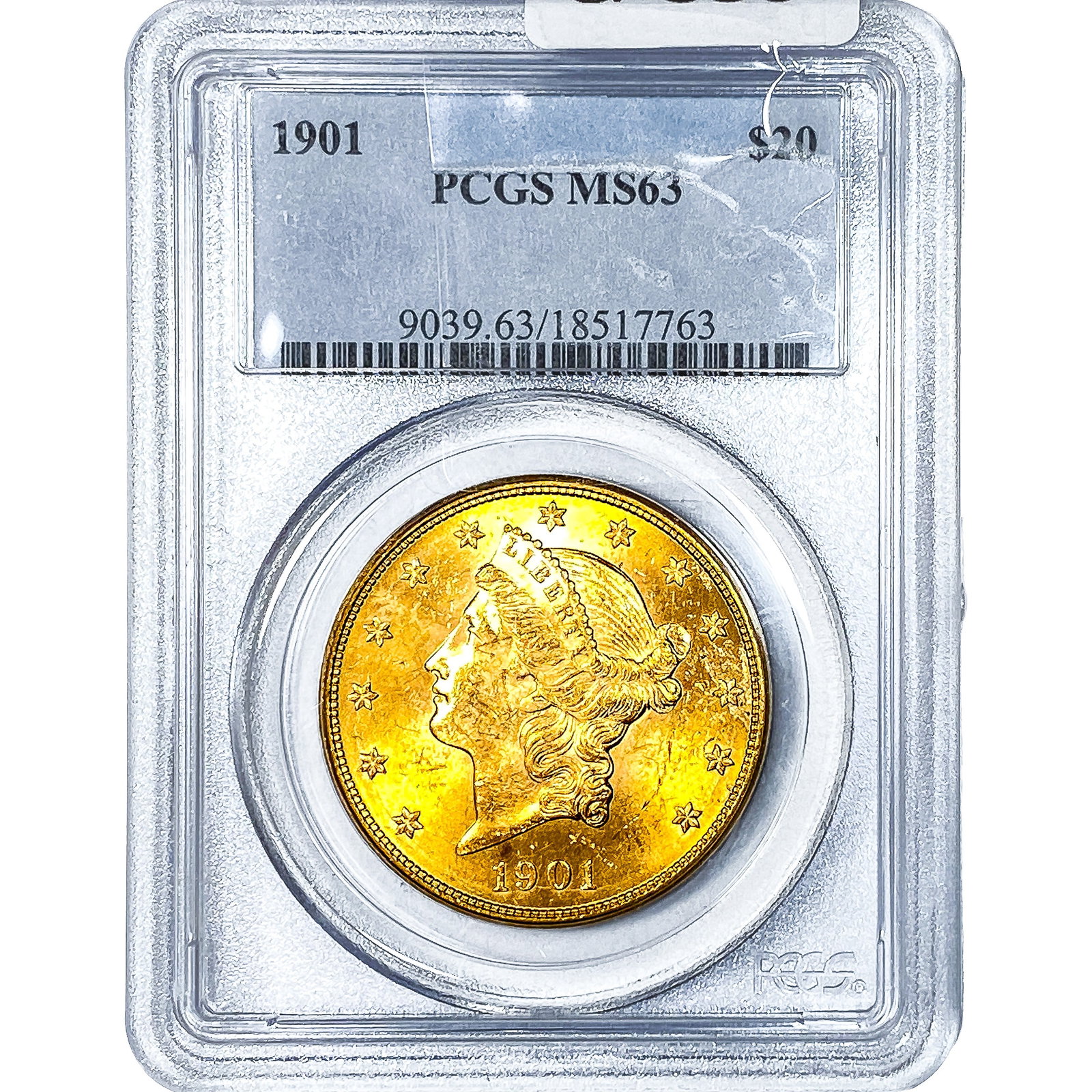 1901 $20 Gold Double Eagle PCGS MS63: 1901 $20 Gold Double Eagle PCGS MS63