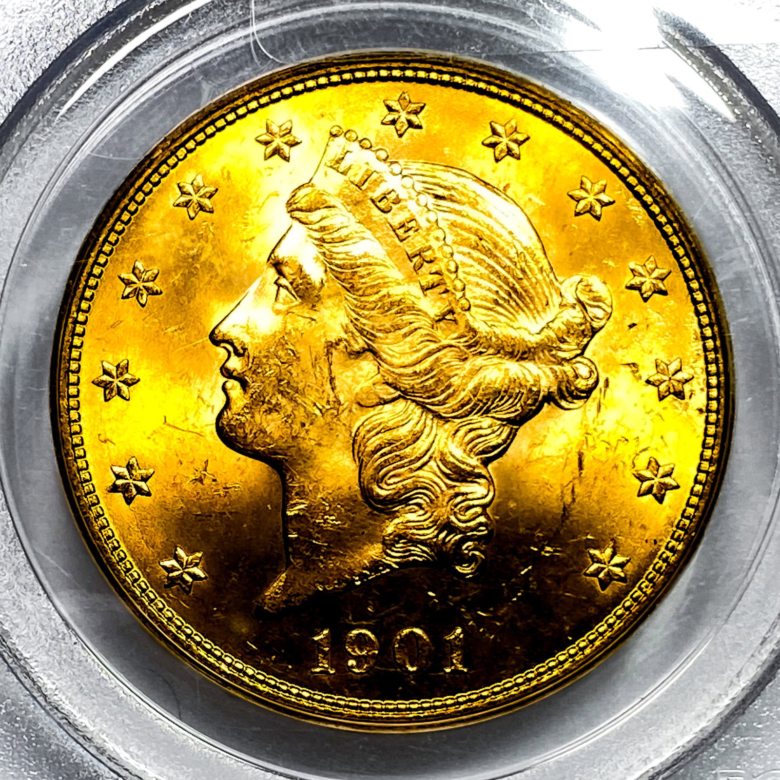 1901 $20 Gold Double Eagle PCGS MS63 - 3