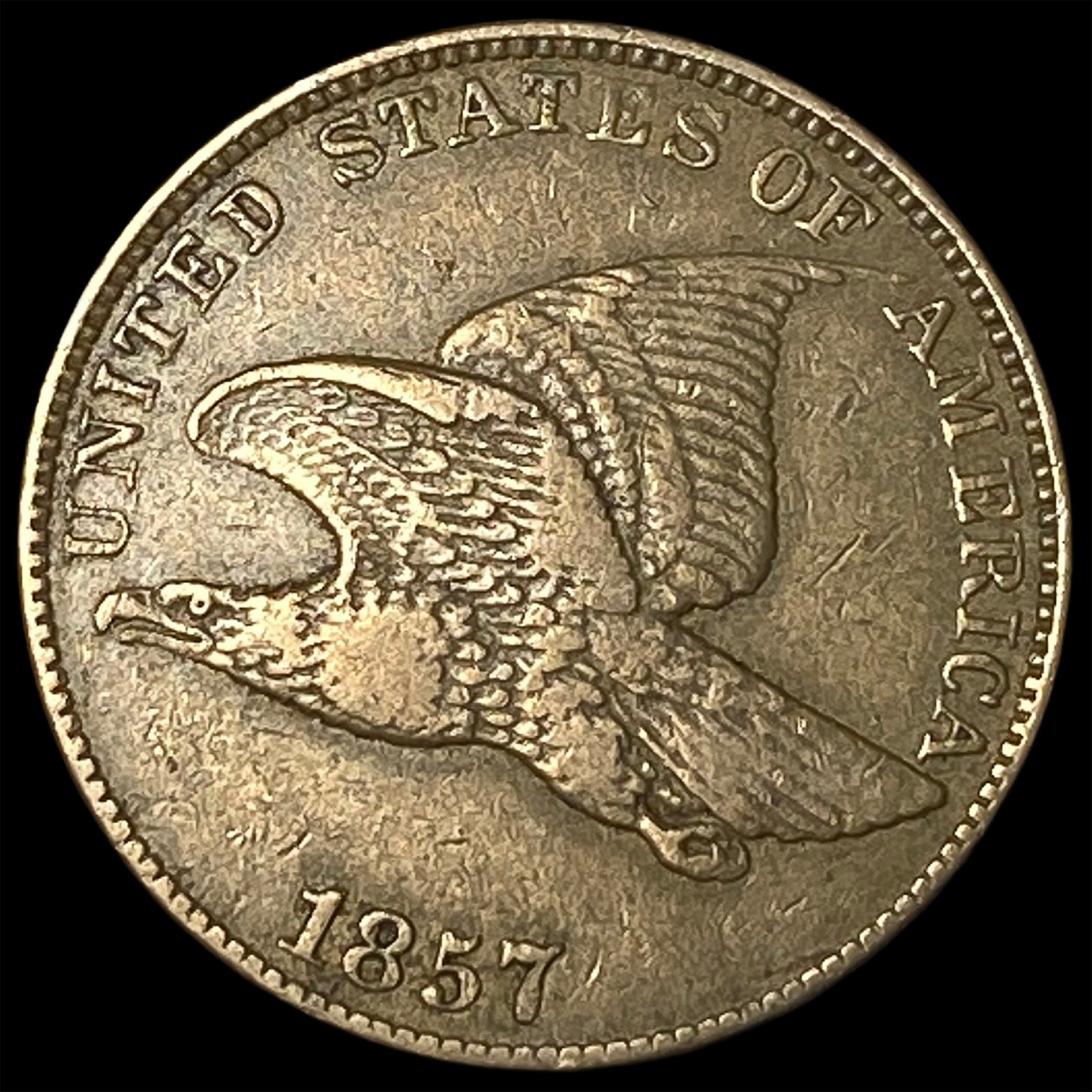 1857 Flying Eagle Cent ABOUT UNCIRCULATED: 1857 Flying Eagle Cent ABOUT UNCIRCULATED