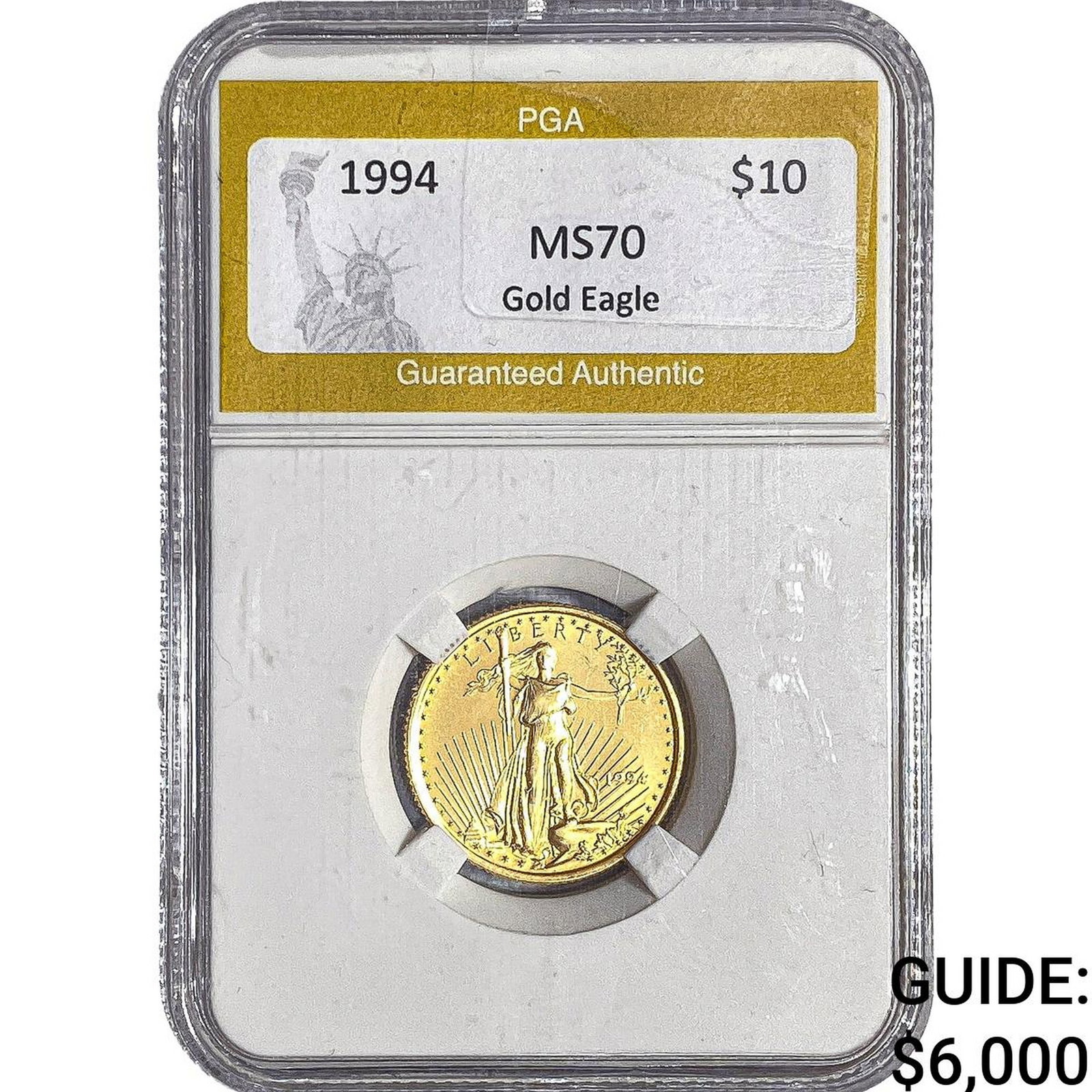 1994 1/4oz $10 Gold Eagle PGA MS70: 1994 1/4oz $10 Gold Eagle PGA MS70